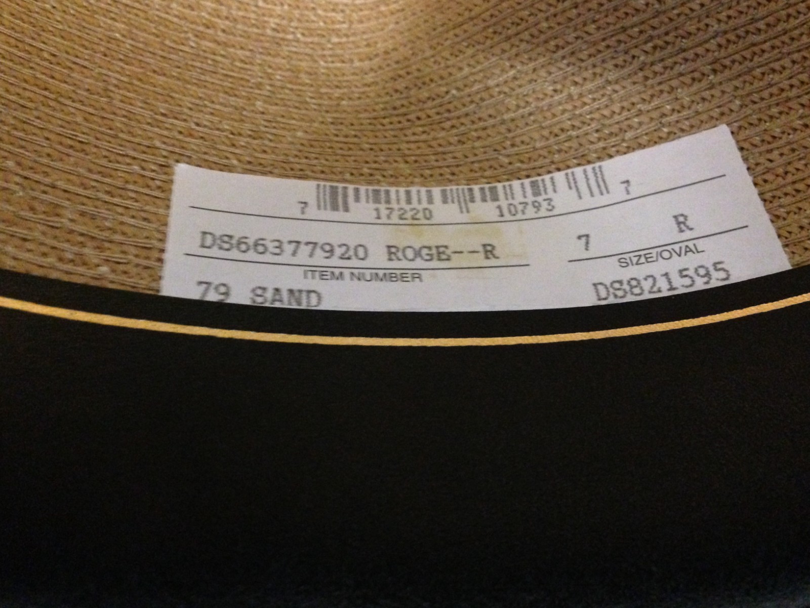 Dobbs Fifth Avenue Men’s Panama Hat Size 7 Sand Tan Straw Rogue Style Never Worn