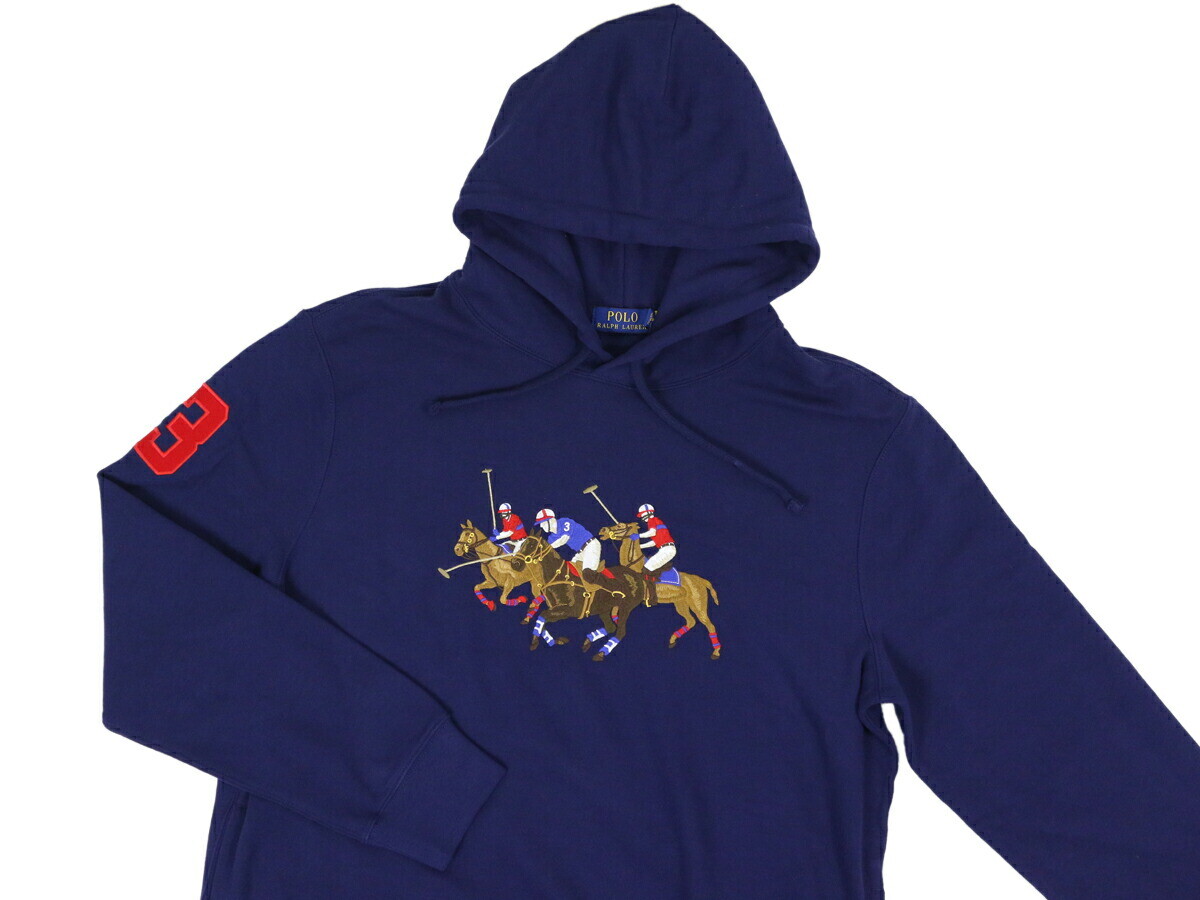 Polo Ralph Lauren Men’s Pullover Match Pony Hoodie Hooded Sweatshirt – Navy