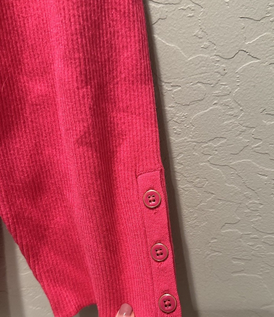 Talbots Raspberry Pink Knit Sweater Top Size 2X NWT