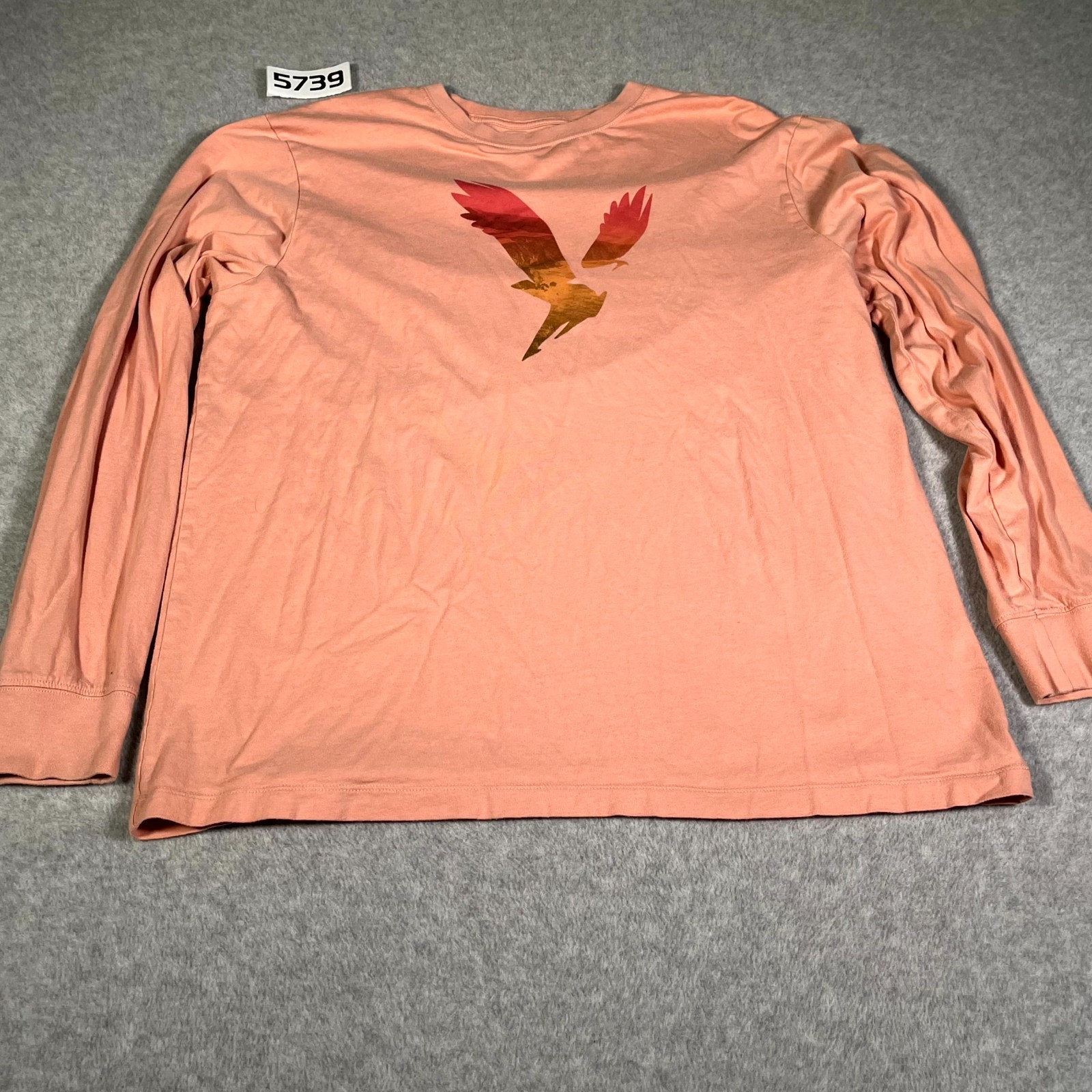 American Eagle Outfitters Shirt Mens Large Peach Standard Fit Super Soft Casual