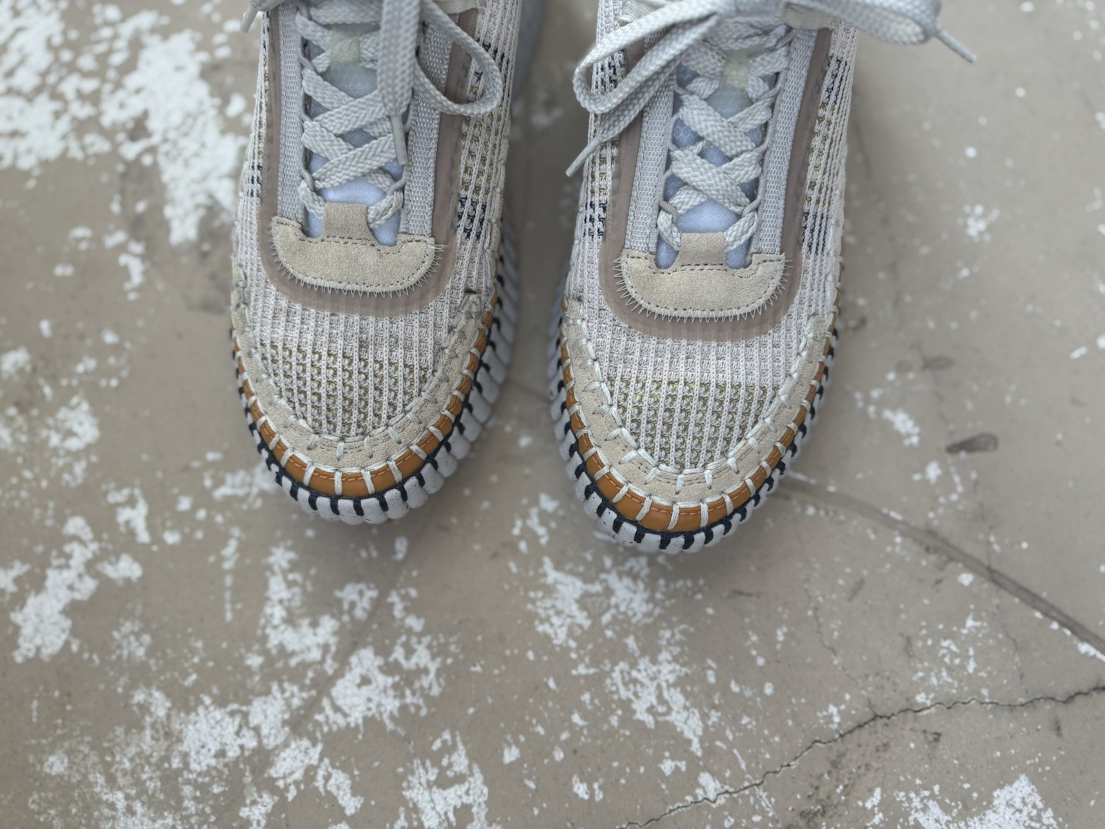 CHLOE NAMA SNEAKER – SIZE 39W – BEIGE – BOX & DUST BAGS – USED – RETAIL $895