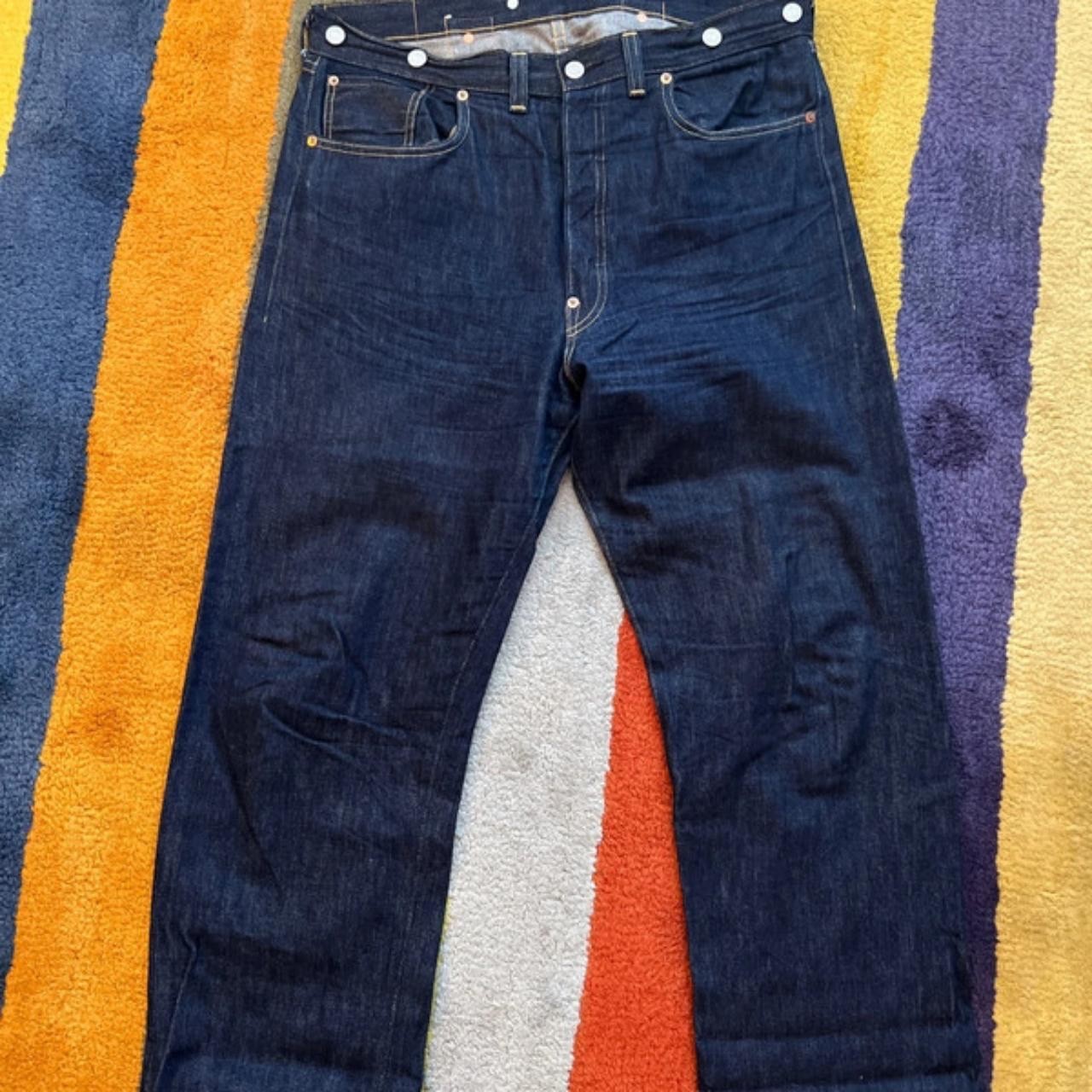 Vintage Levis 501 Jeans Mens Selvedge LVC Made in USA Buckle Back size 34×29.5