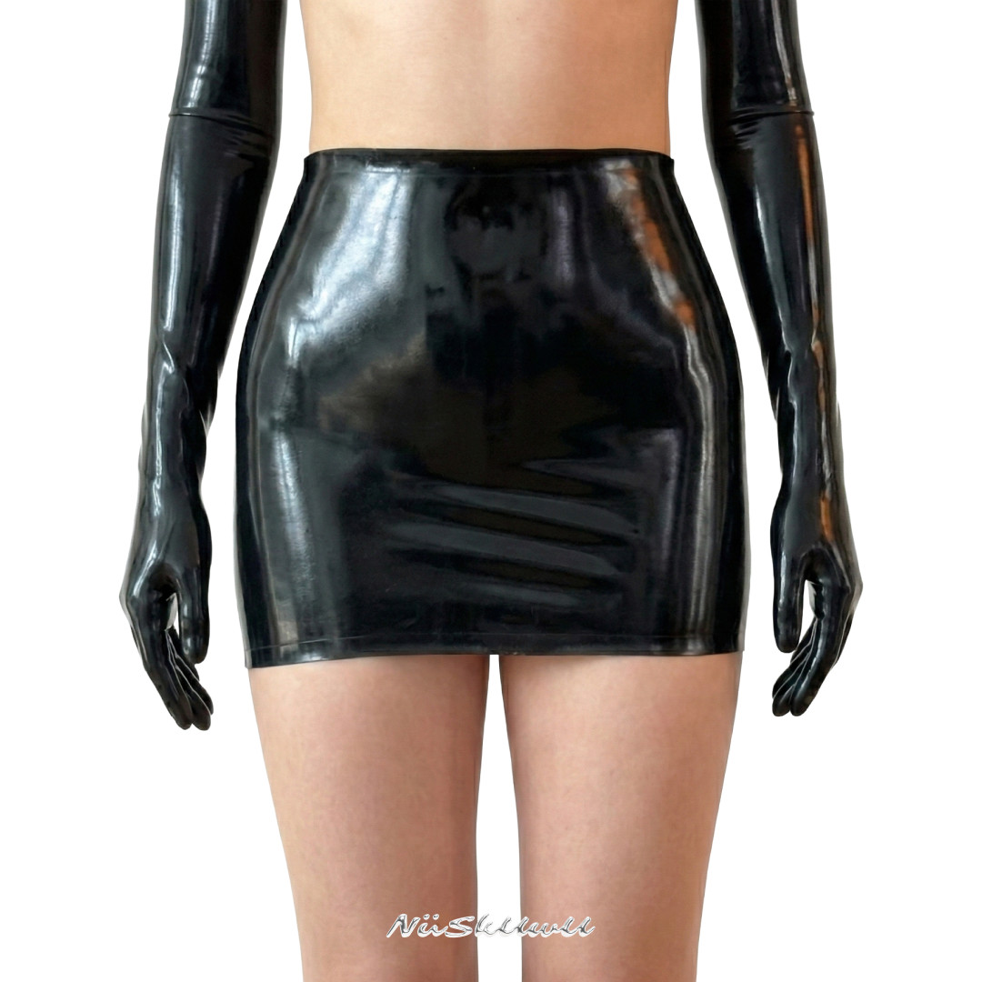 NuskUwU · Bodycon Latex Mini Skirt