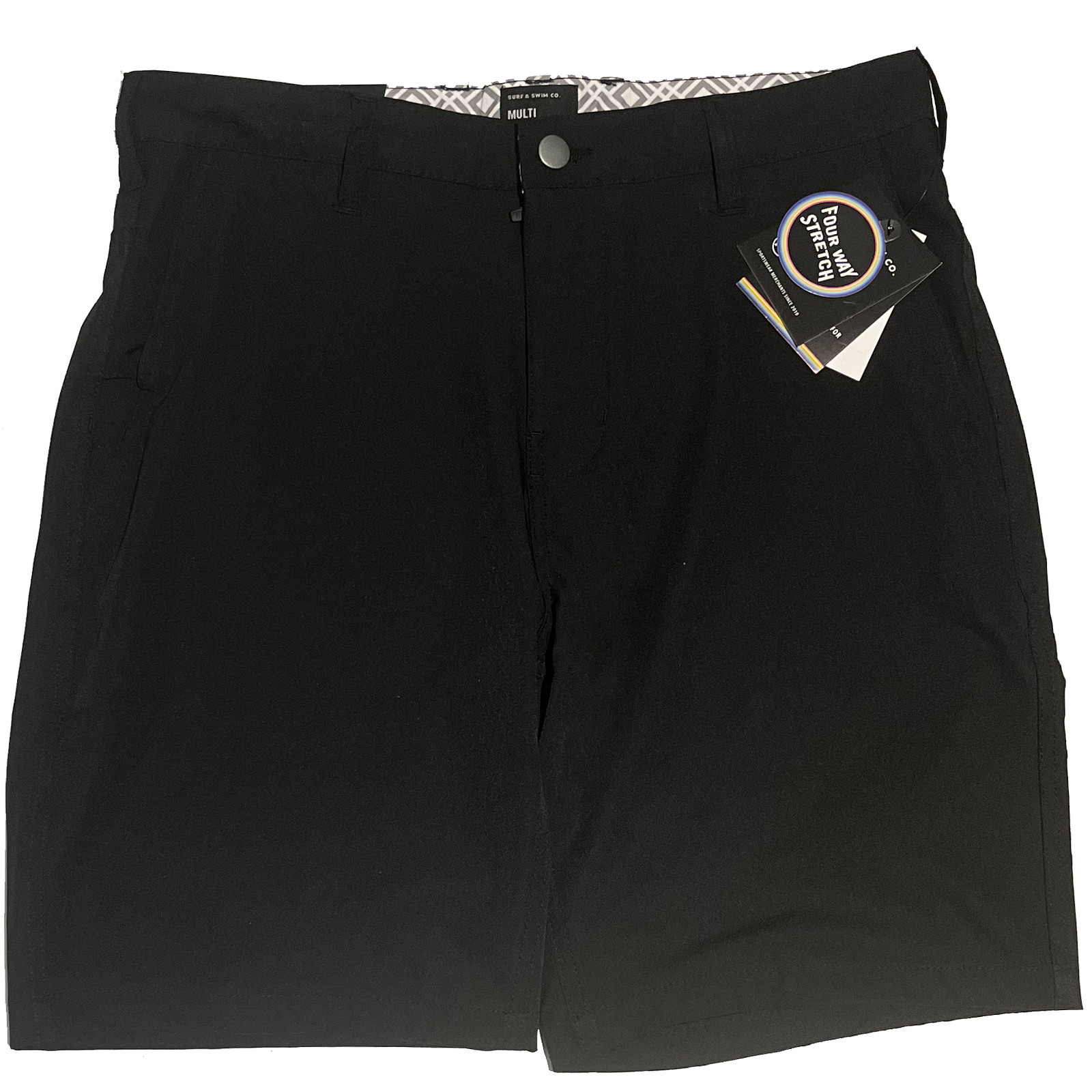 Trunks Mens Performance Multi-Functional Shorts Casual Black