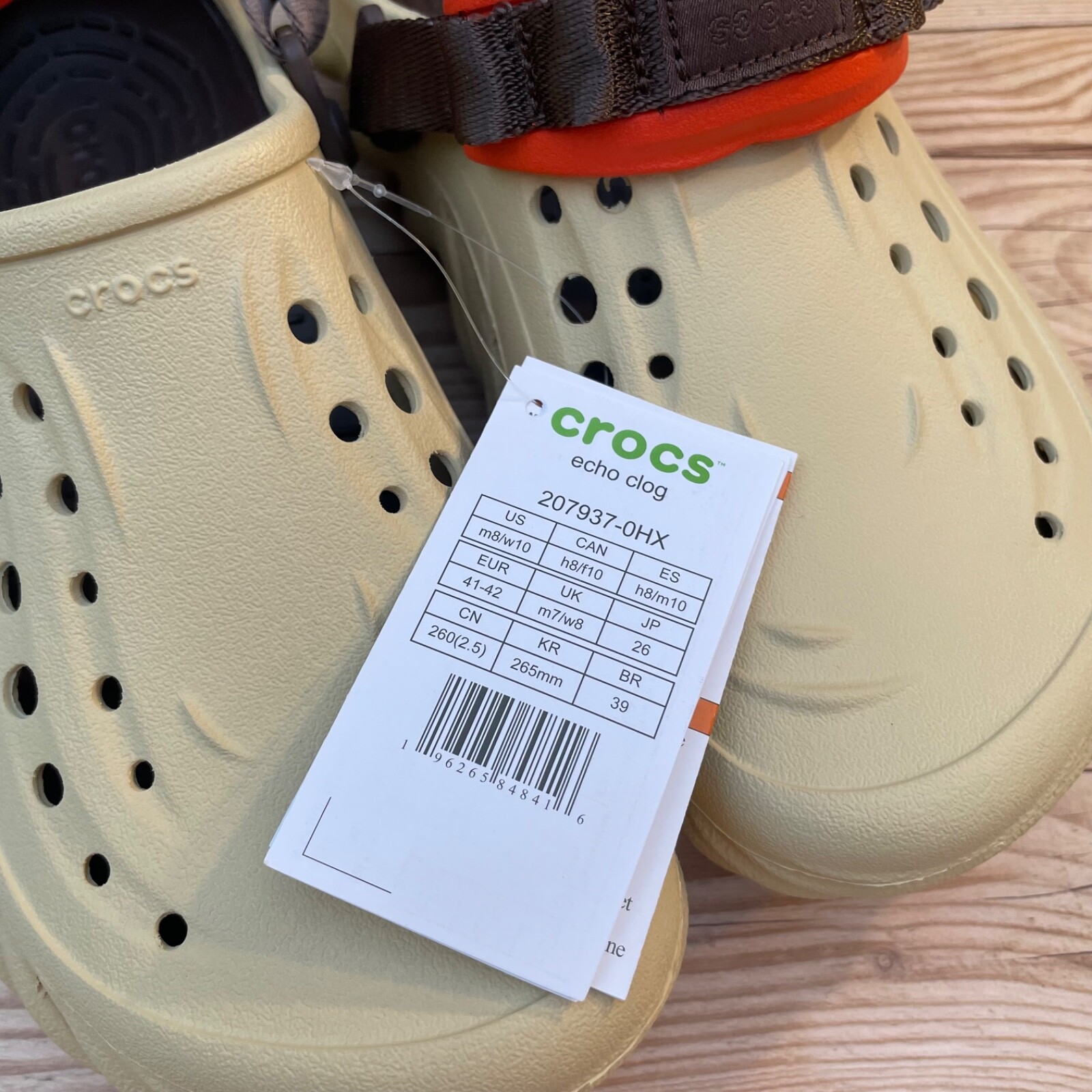 Crocs Echo Clog Beige/Brown/Orange Select-a-Size