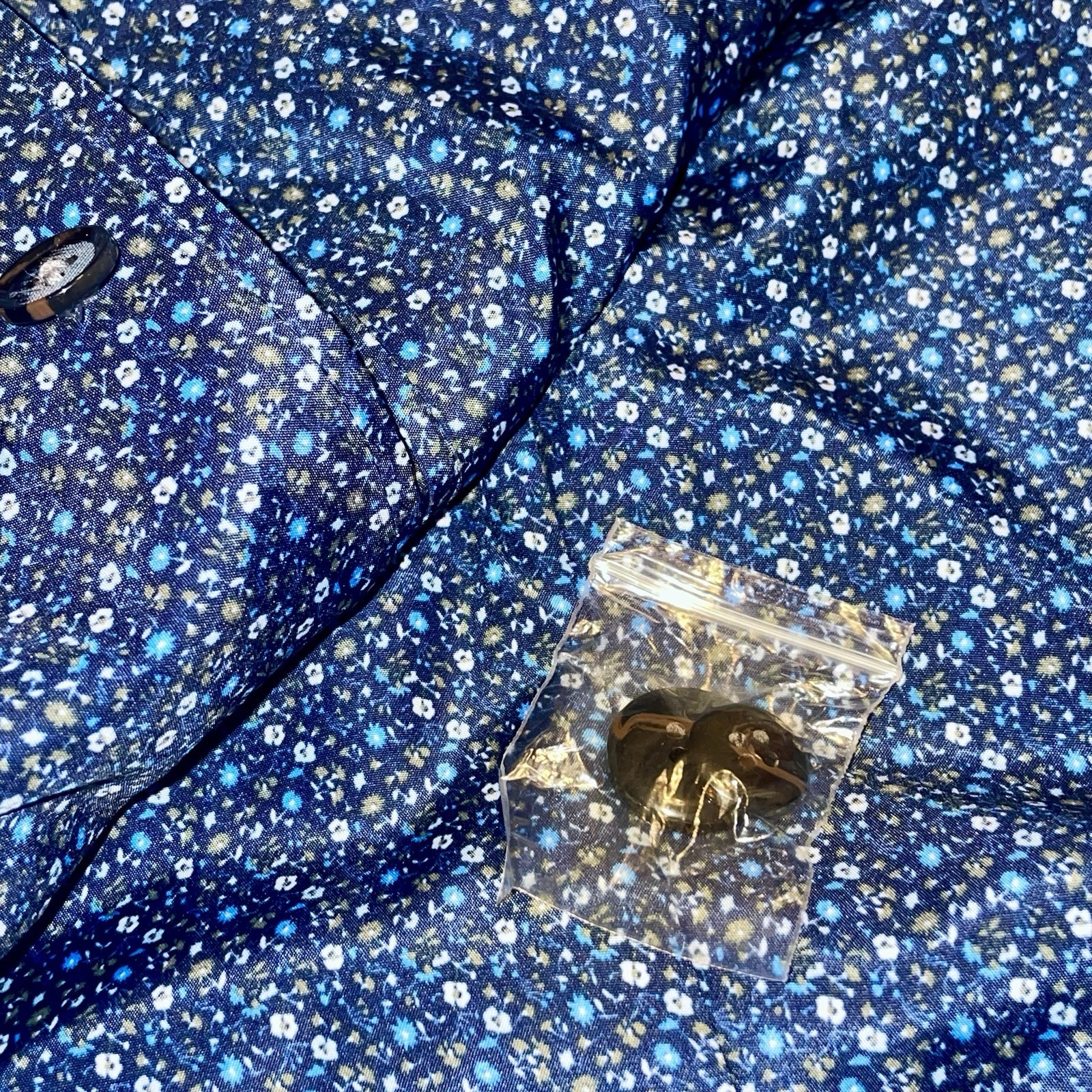 Alan Flusser Blue Check Floral Liner PolyBlend Mens•48R SportsCoat Jacket Blazer