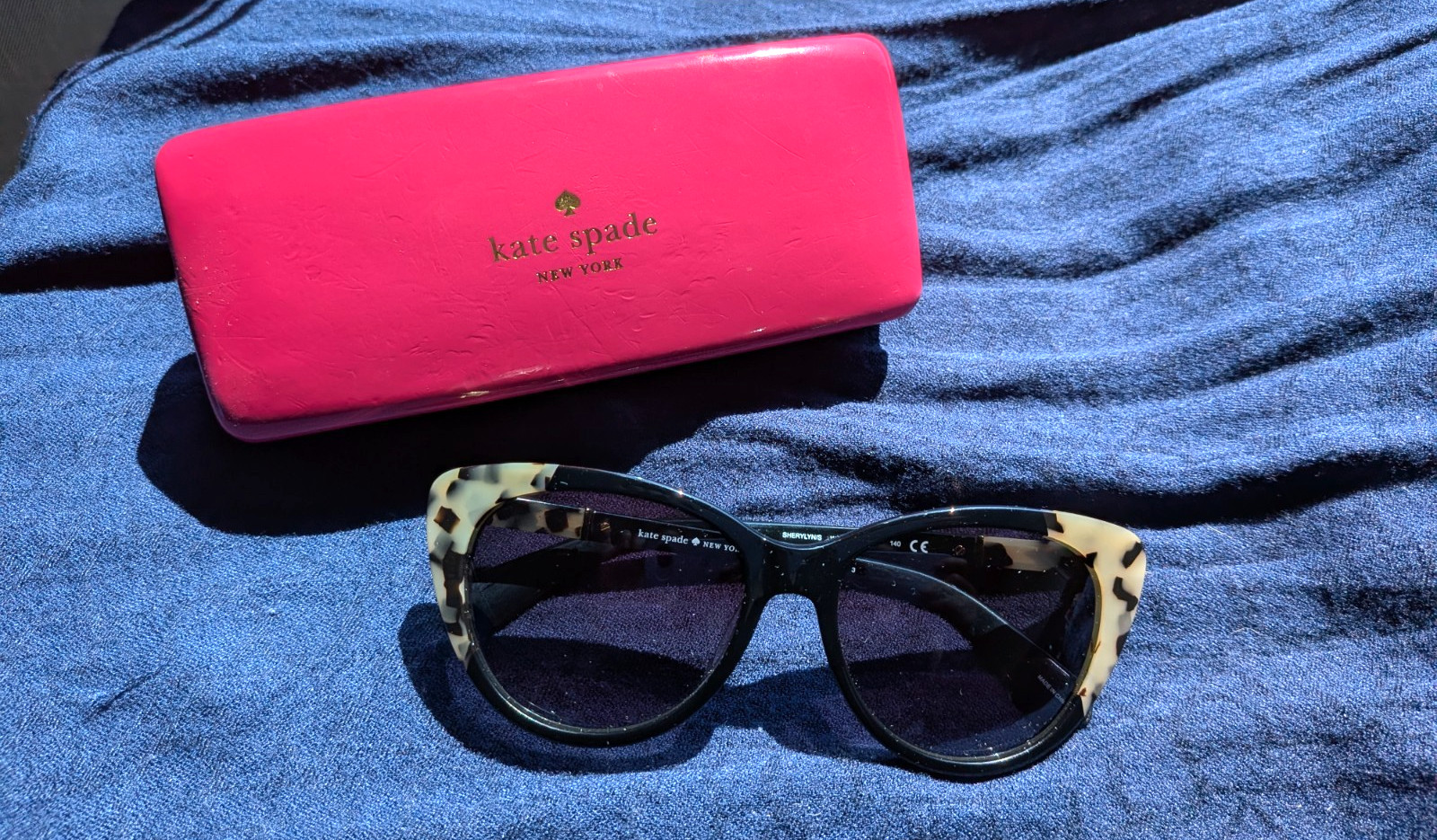 Kate Spade Cat Eye Sunglasses Sherylyn Tortoise WR790 with Case & Cloth