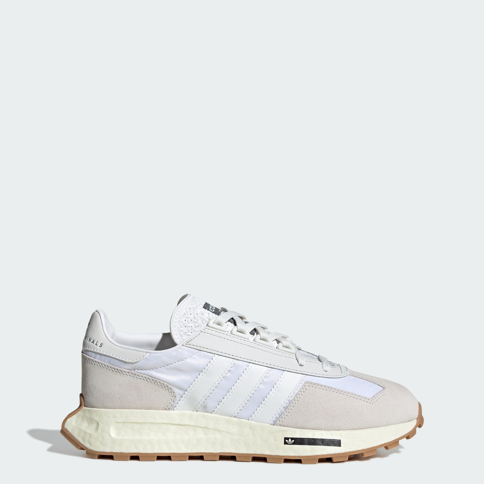 Adidas US 10 Men’s White Silver Gum Boost Retro Runner Retropy E5 H03075 New