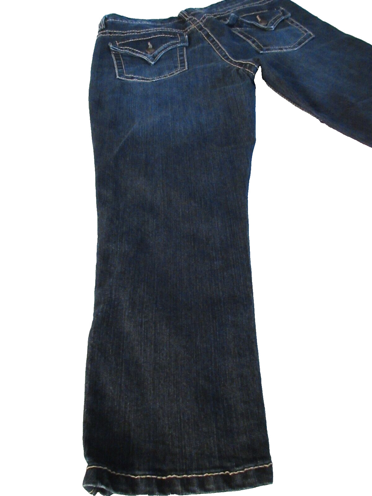 Nine West Date Night Capri Jeans Size 12 Ankle Zip Mid Rise W-33 R-10 L-23 1/2