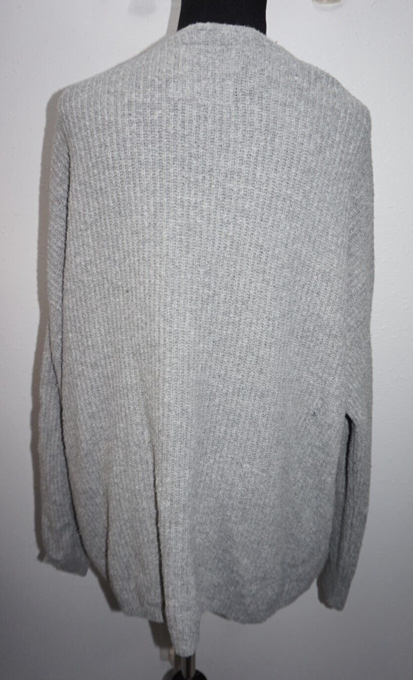 Hollister Heather Gray Open Cardigan Lounge Sweater Sz S Pockets Oversized