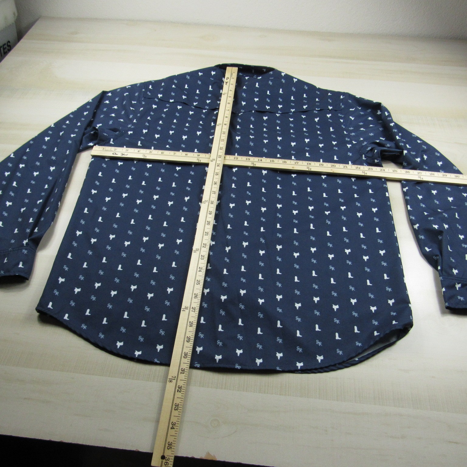 Saddle Rags Shirt Men Large Blue Pearl Snap Vented Outdoor Performance