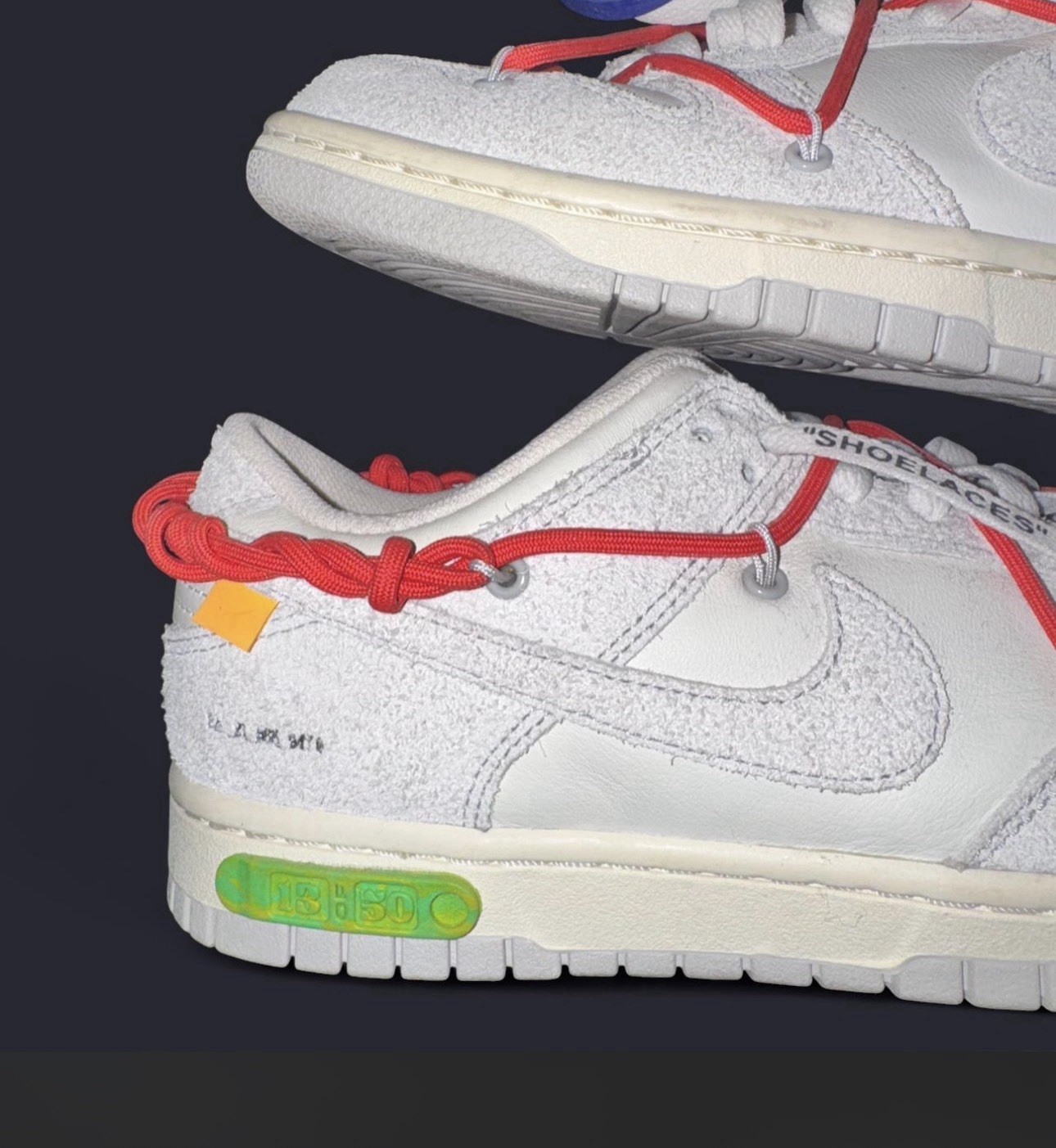 Nike Off-White x Dunk Low Lot 13 of 50 DJ0950-110 White/Red Men’s