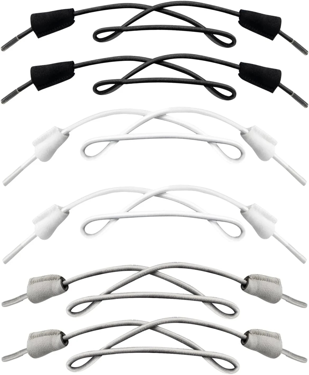 3 Pairs Shoelaces for Hey Dude Elastic No Tie Stretch round Strings Replacement