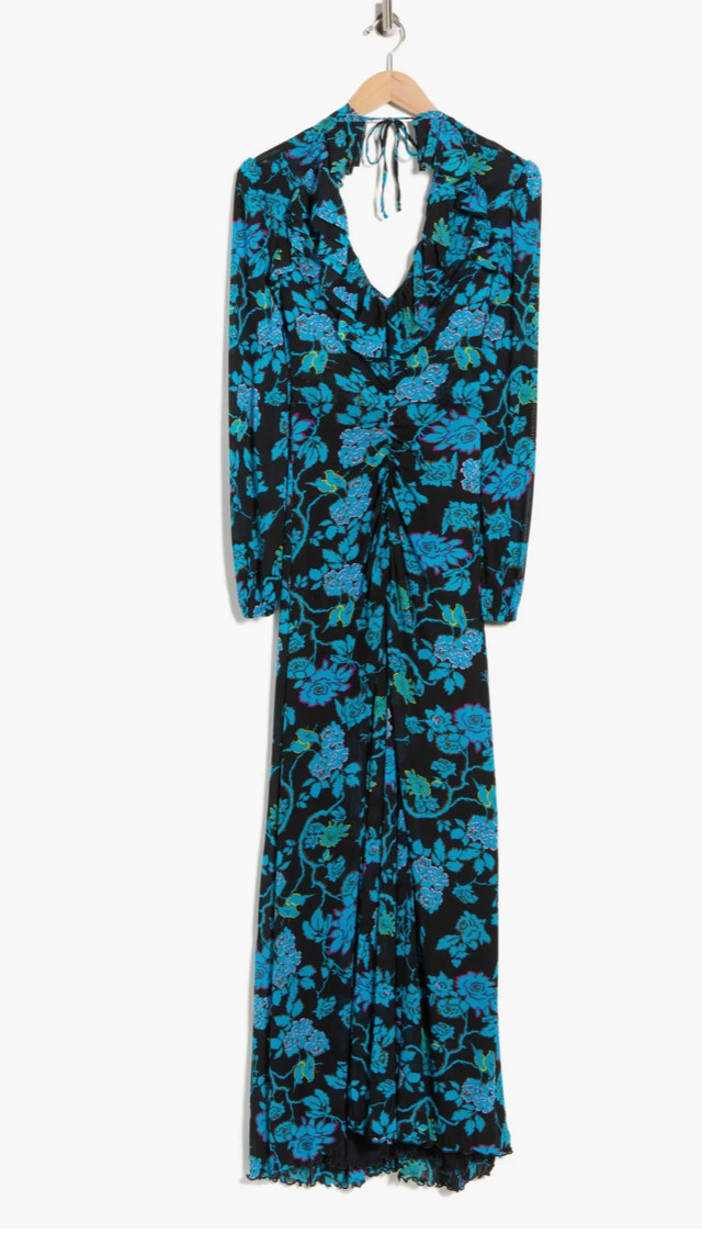 Diane von Furstenberg DVF Size Large, “Sean” gown maxi ankle length Dress, EUC