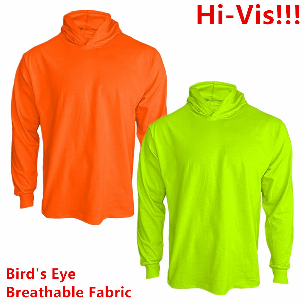 High Visibility Non ANSI Hi Vis Long Sleeve Work Safety Hoodie With Hats Shirts