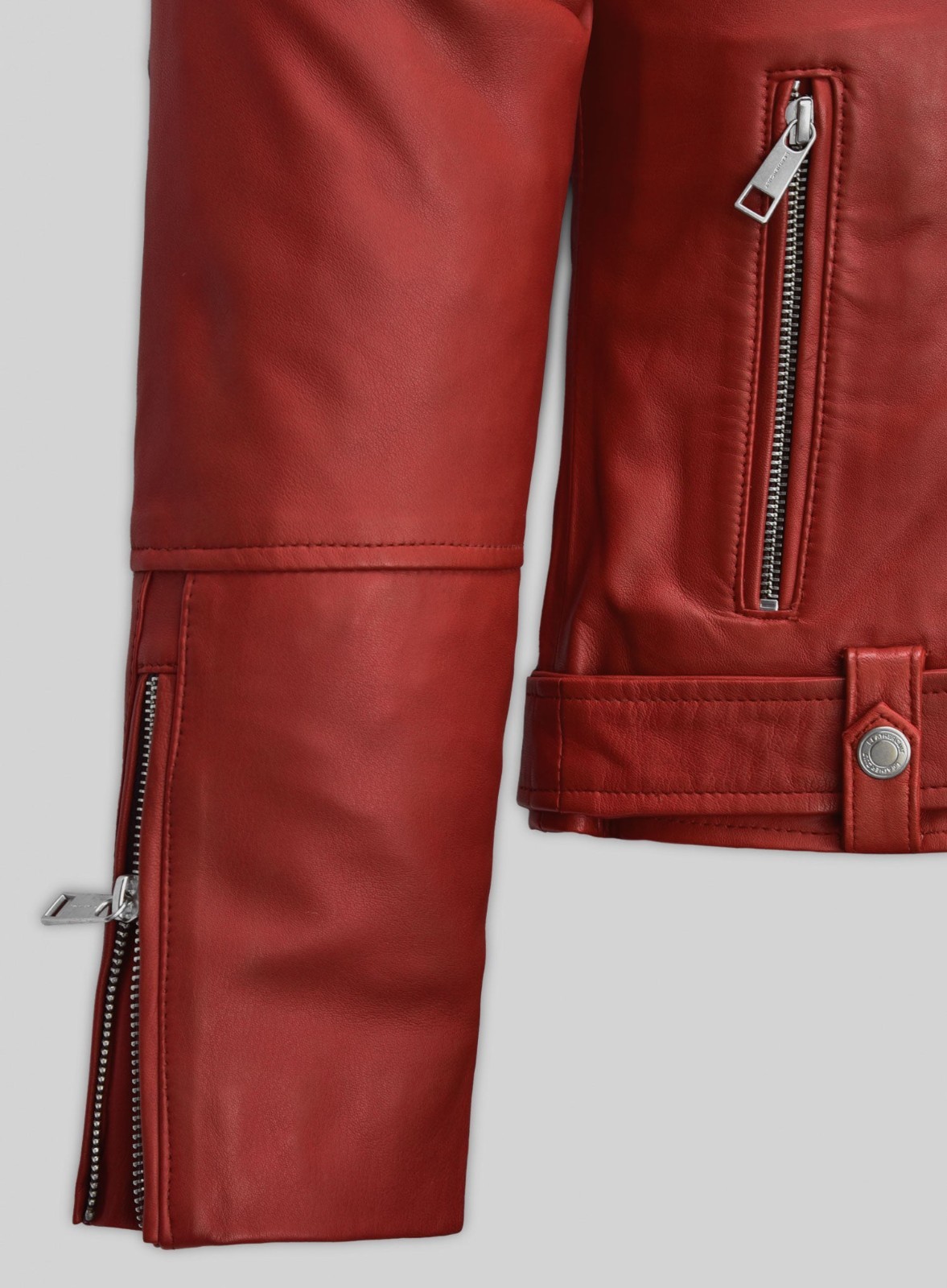 NEW Women’s Red Lambskin Leather Classic Biker Jacket Size XS S M L XL XXL 3XL
