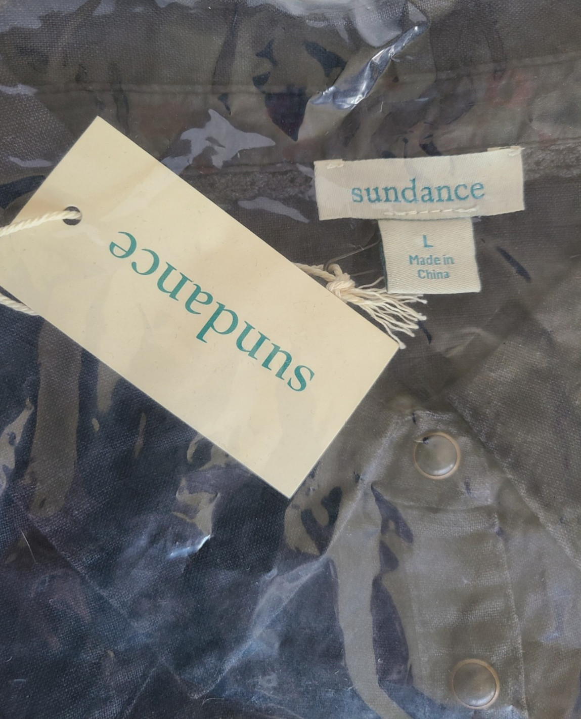 SUNDANCE LIVING CATALOG SZ L MANITOU SLEEVELESS SHIRT BUTTON DOWN Blouse WILLOW