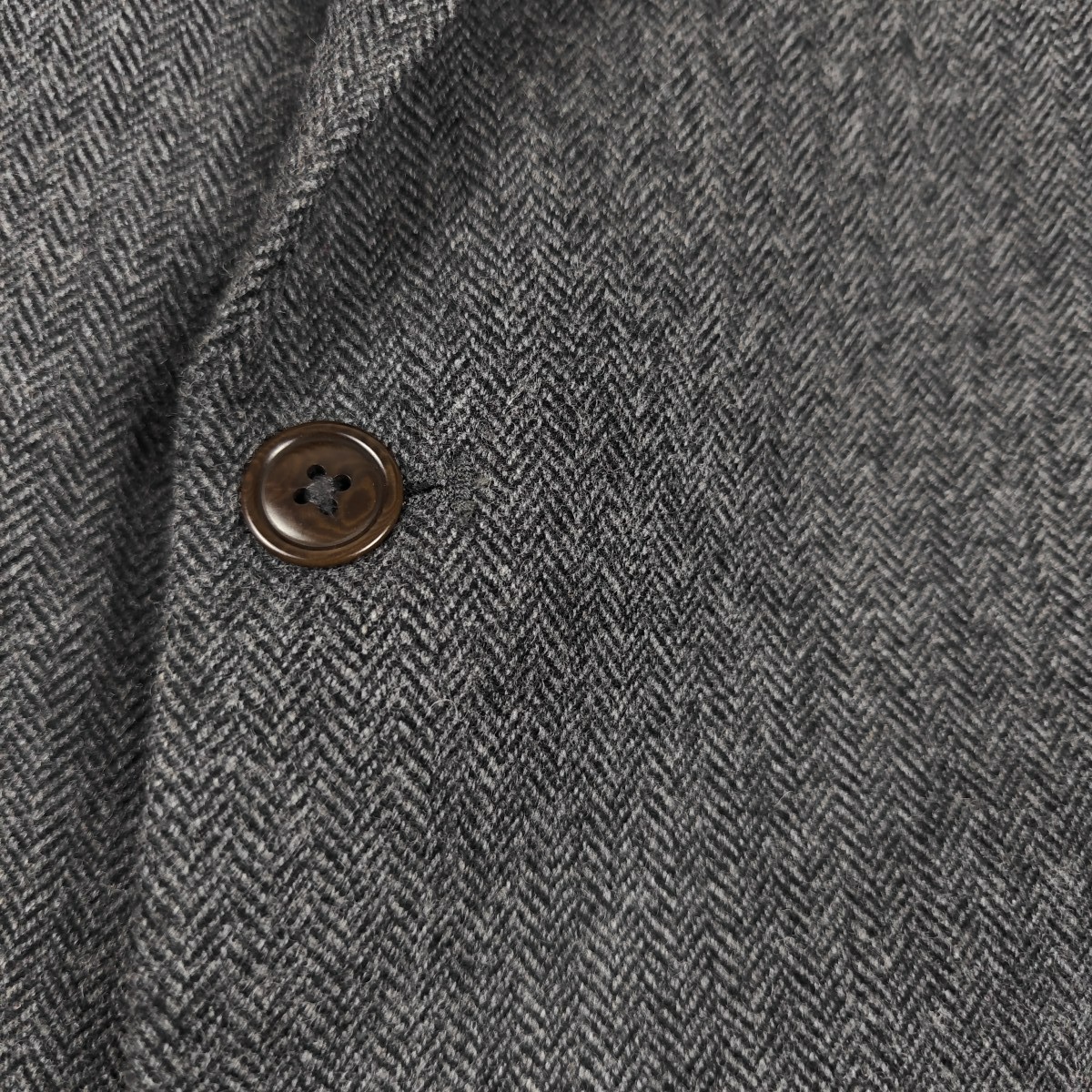 Next Tailoring Mens Herringbone Tweed Blazer 48R Charcoal Grey Wool
