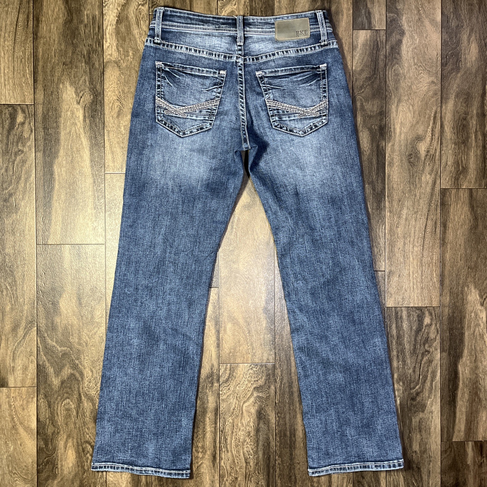 BKE Jake Boot Stretch Jeans Men’s Size 30×32 Glory Wash Coolmax Denim Rodeo EUC