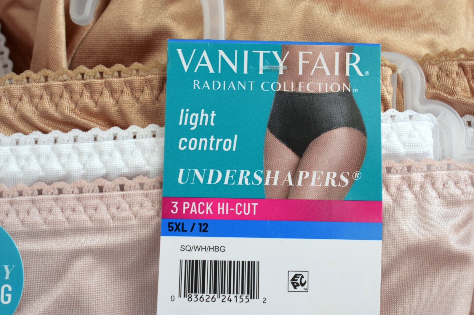 Women’s Vanity Fair Radiant Collection Undershapers Hi-Cut Brief Underwear 3 Pac