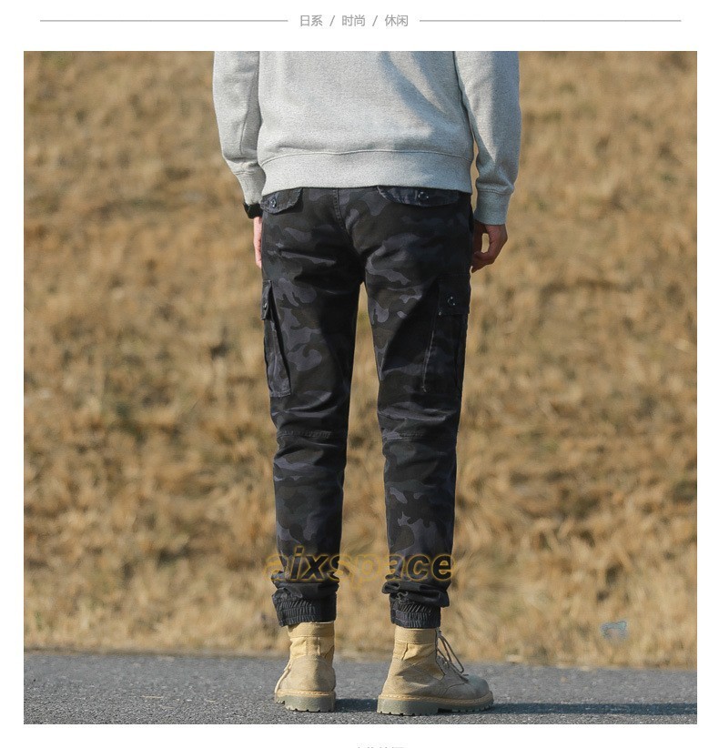 Men’s Casual Long Pants Cargo Cotton Spring Camouflage Outdoor Sport Trouser Hot