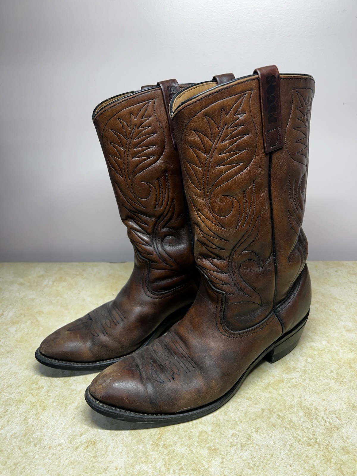 Vtg Red Wing Pecos Cowboy Boots 9801-1 Brown Men’s 10 D Good Year Made in USA