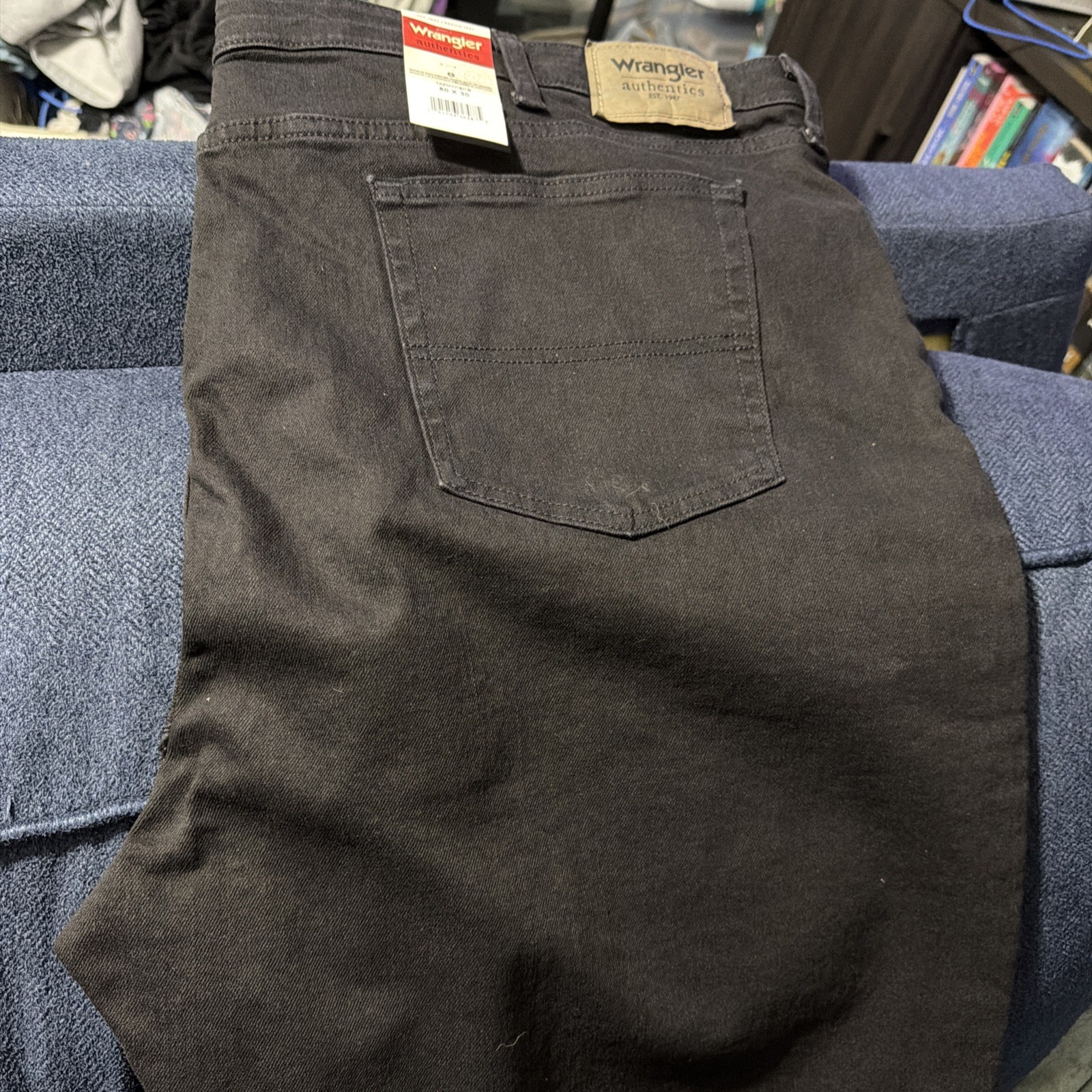 Wrangler Authentics Stretch Men’s Regular Fit Comfort Flex Waist Jean 50×30 NEW