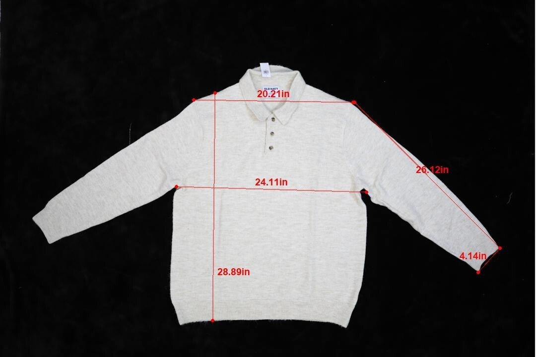 Old Navy Soft 3 Button Placket Polo Pullover Sweater Oatmeal Heather Mens XL