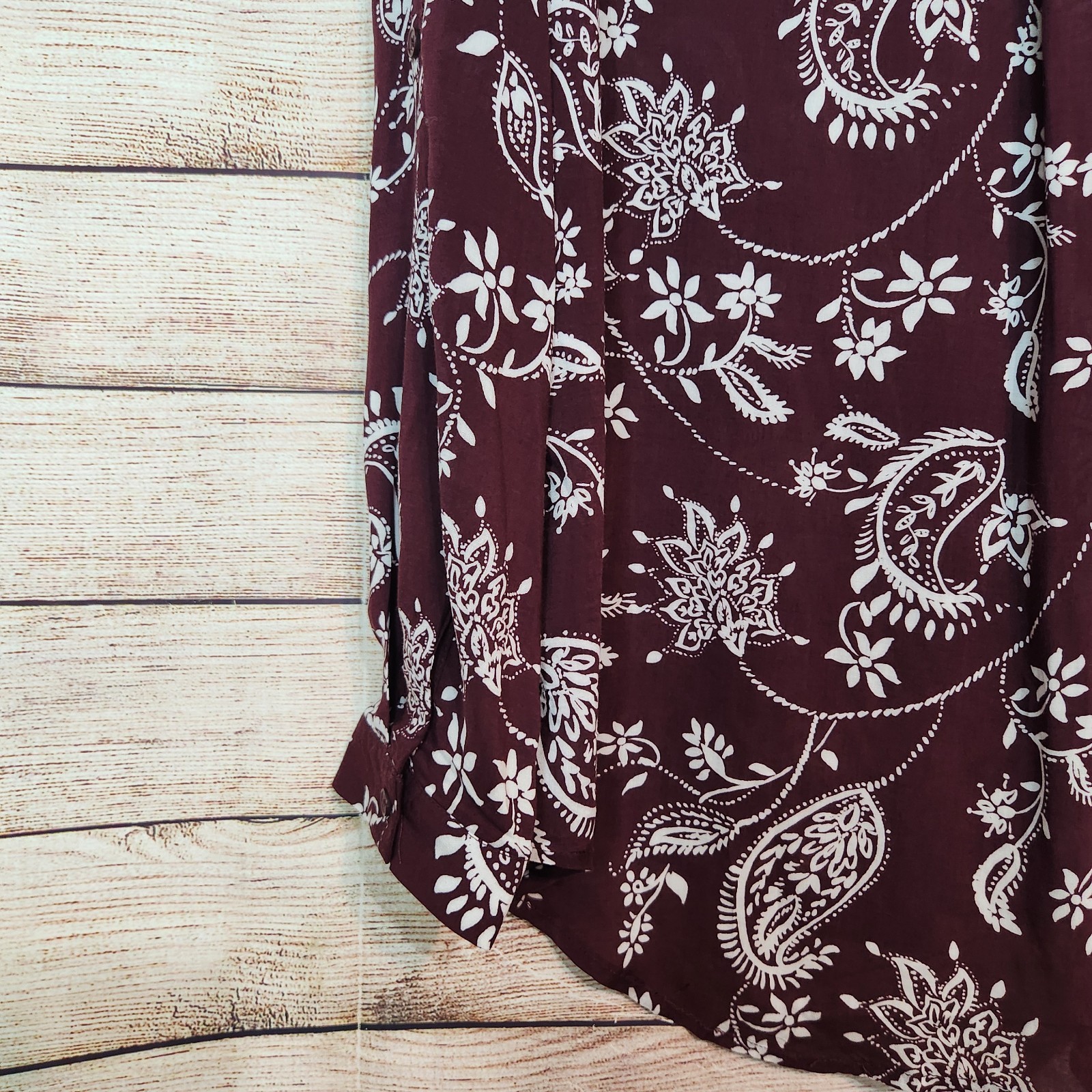 Brina & Em Stitch Fix Lemmy V-Neck Brown Floral Print Cottagecore Top NWT XXL