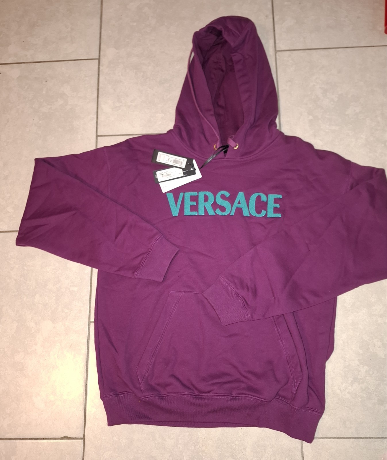 Versace Men’s Purple Pullover Hoodie