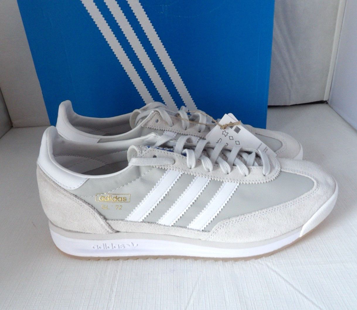 NWOB Authentic ADIDAS SL 72 RS White, Gray Men’s Shoes Size 11 M