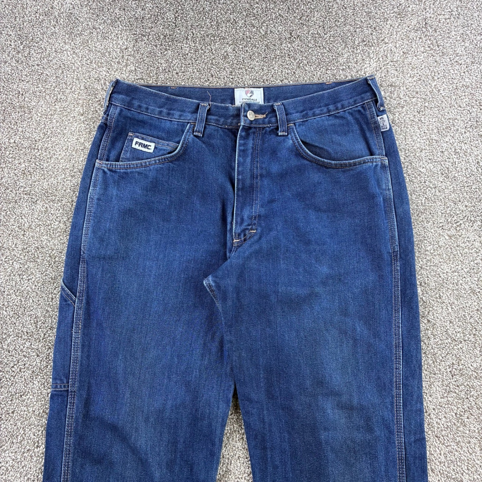 Tyndale Carpenter Jeans Mens 34×34 Blue FRMC Flame Resistant F290T USA Made