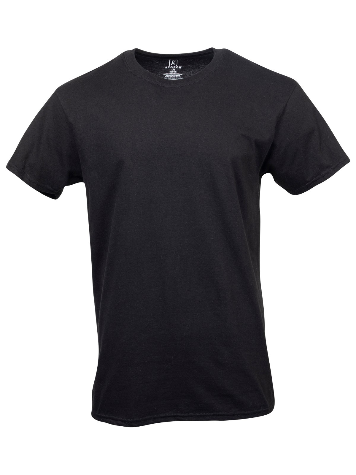 George Men’S Assorted Crew T-Shirts, 6-Pack (3 blacks – 3 greys)