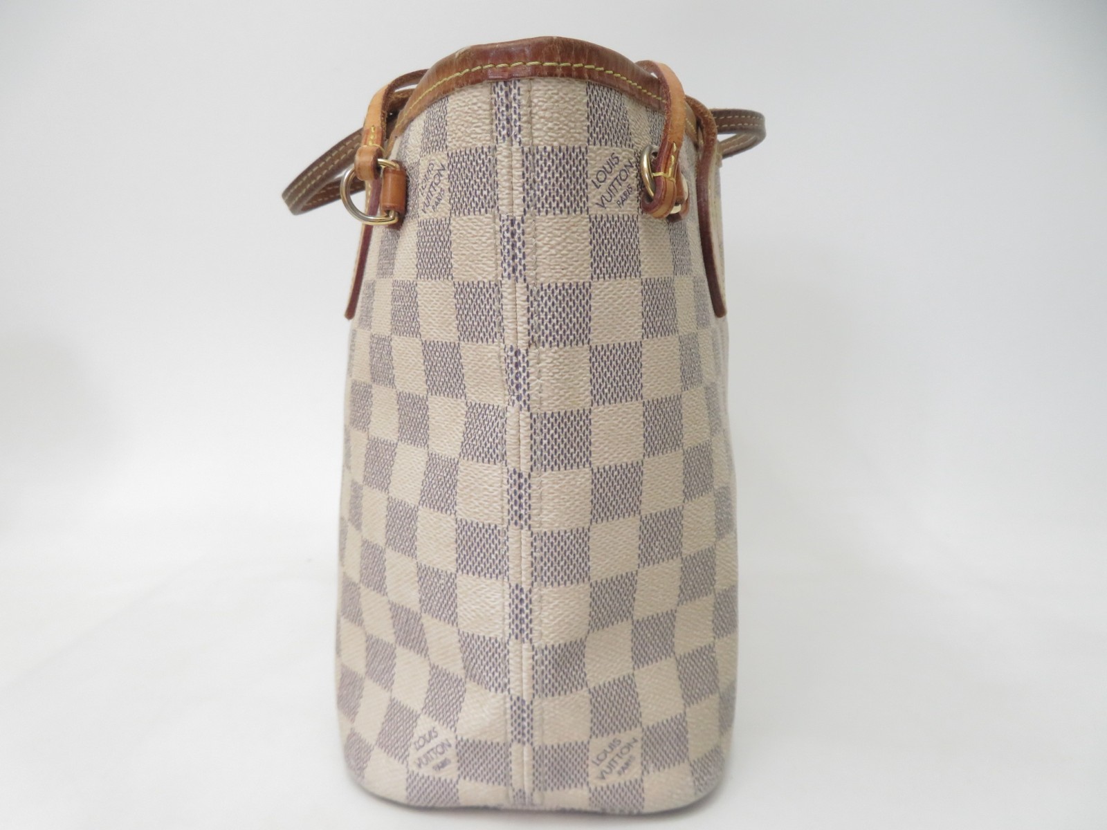 Authentic Louis Vuitton Damier Azur Neverfull PM Tote Bag Handbag F#53074