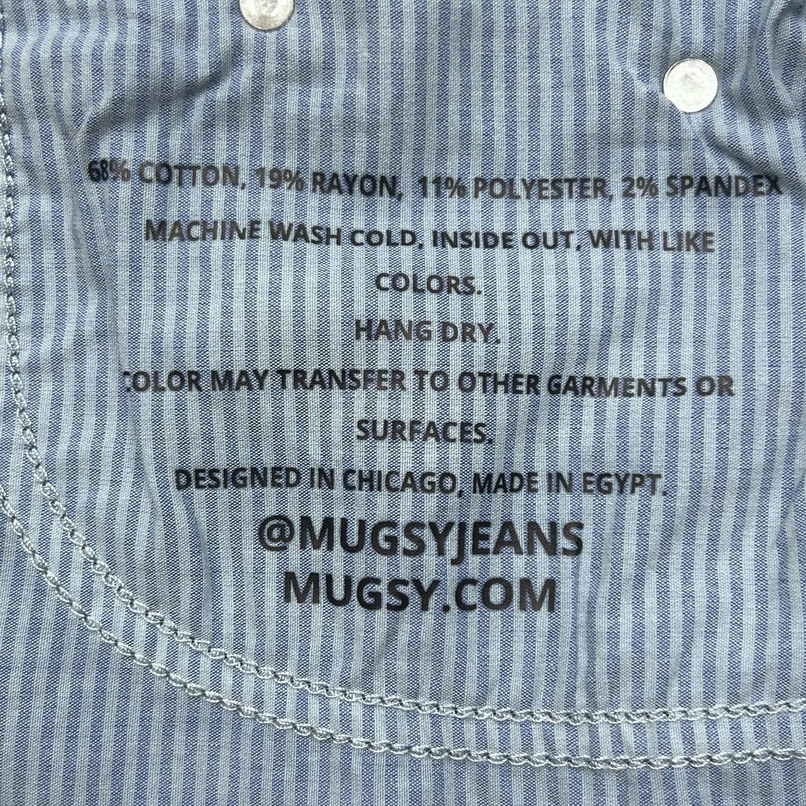 Mugsy Fultons Jeans Men’s 32×34 Blue Denim Stretch 5-Pocket Casual FLX3NFU.