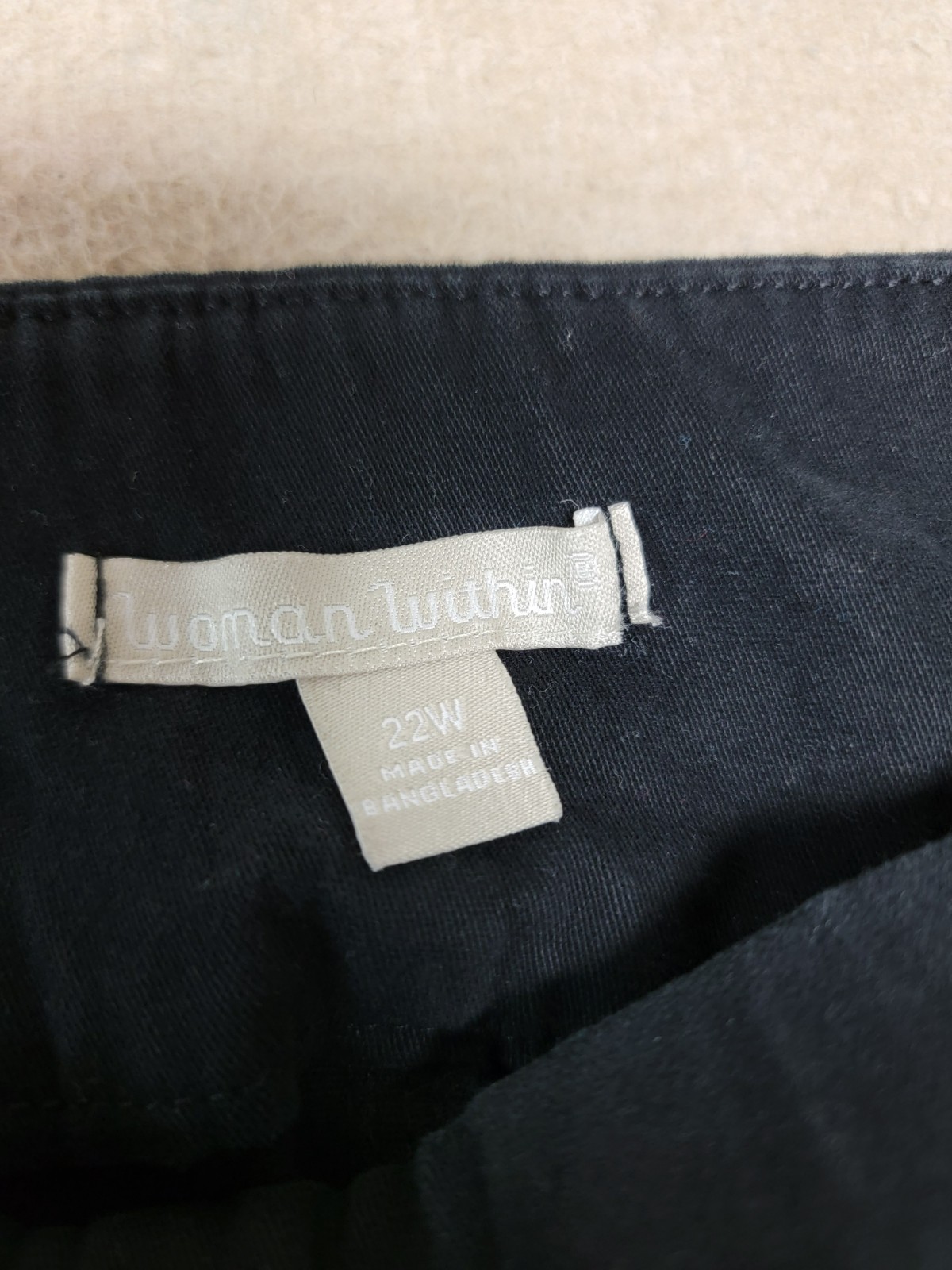 WOMAN WITHIN Pants Size 22W Black Pull On Stretch Comfort Pockets