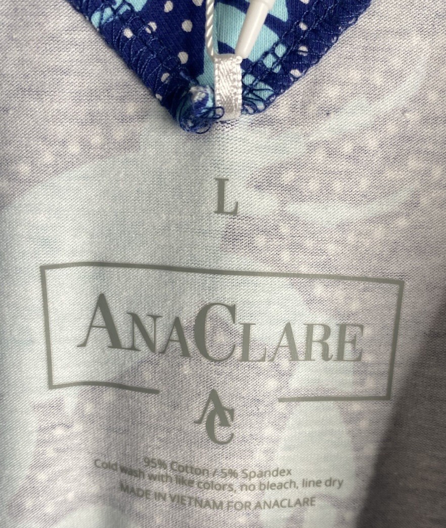 Ana Clare Emilee Sz L Waikiki Sea life print maxi dress NEW