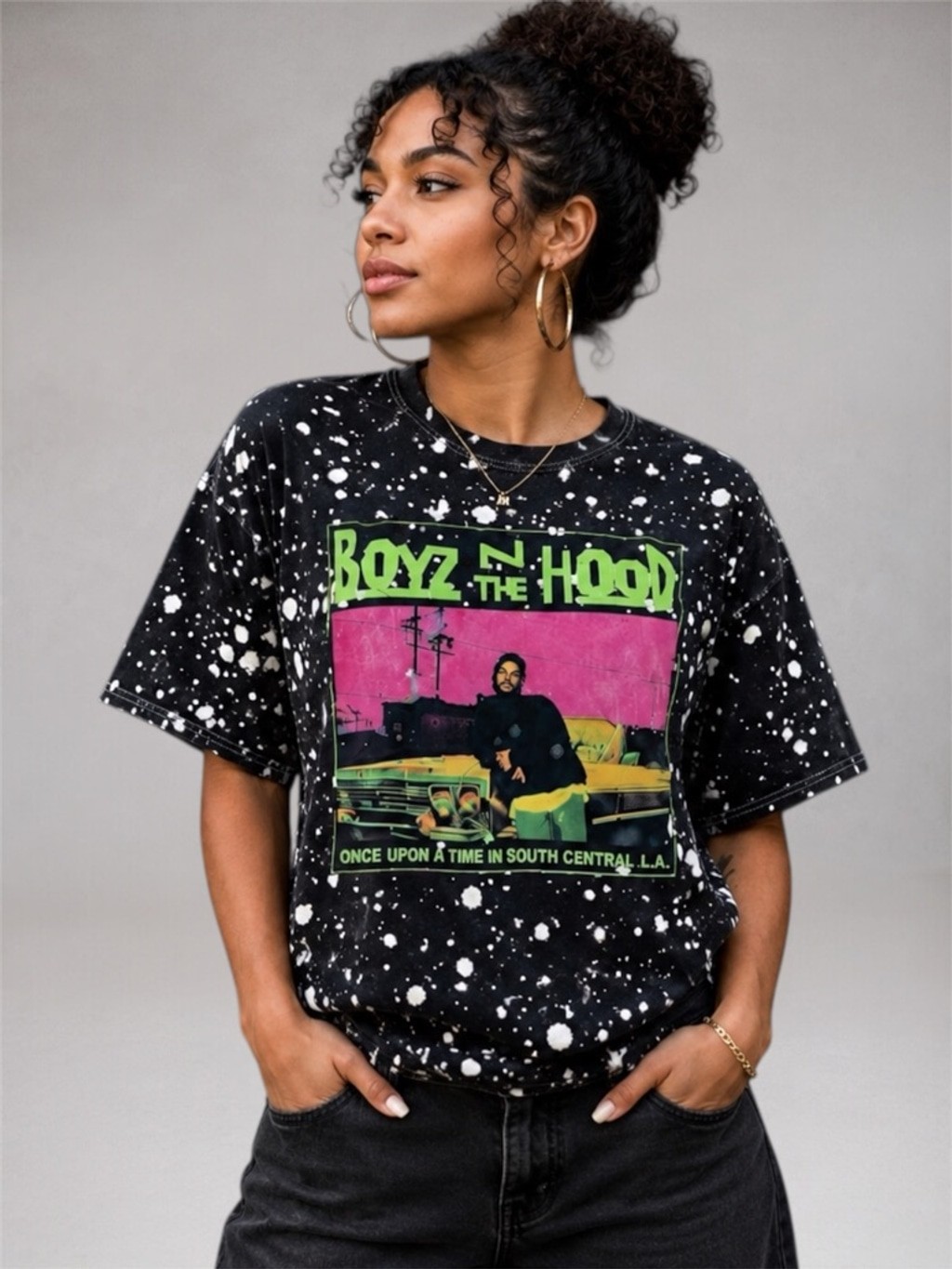 Boyz N The Hood “Once Upon a Time in South Central LA” Bleached Splatter Tee