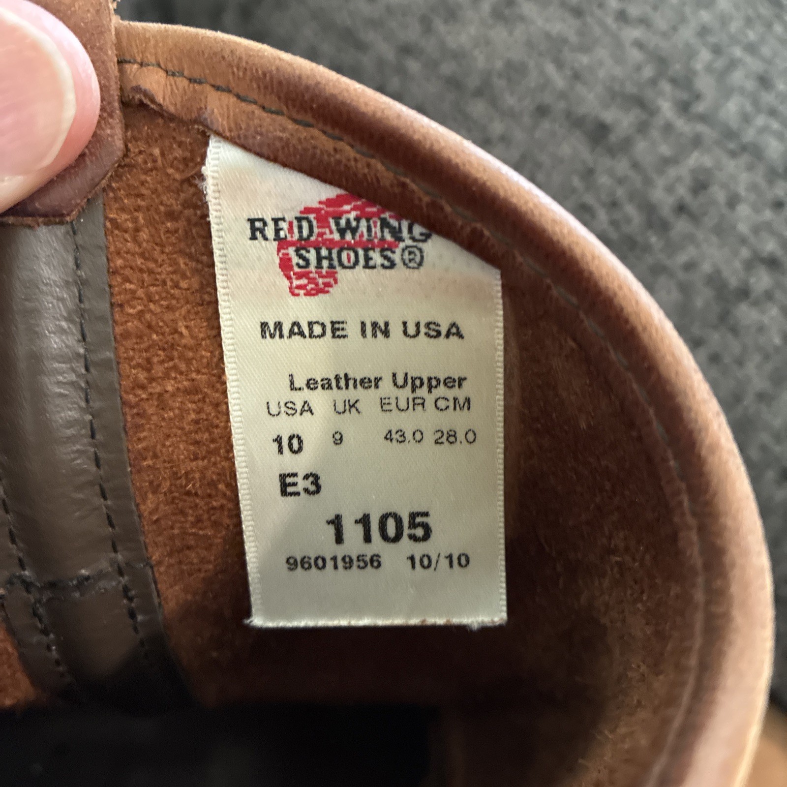 Red Wing Pecos 1105 SuperSole Soft Toe Boots Mens 10 E3 3E Extra Wide Tan Leathe