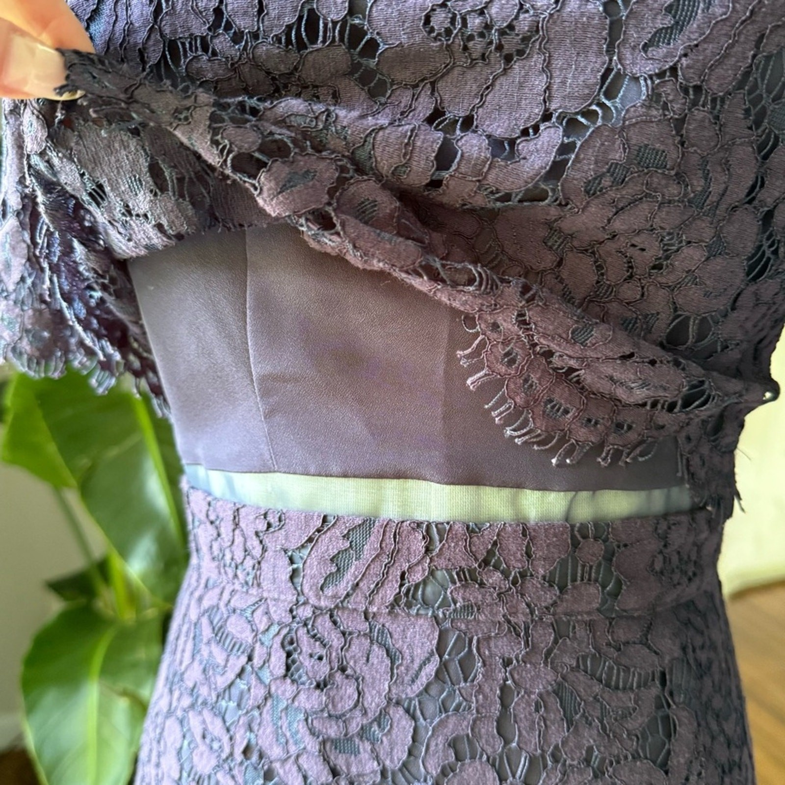 💜 ASOS Lace Overlay Two-Piece Midi Dress – Size US 4