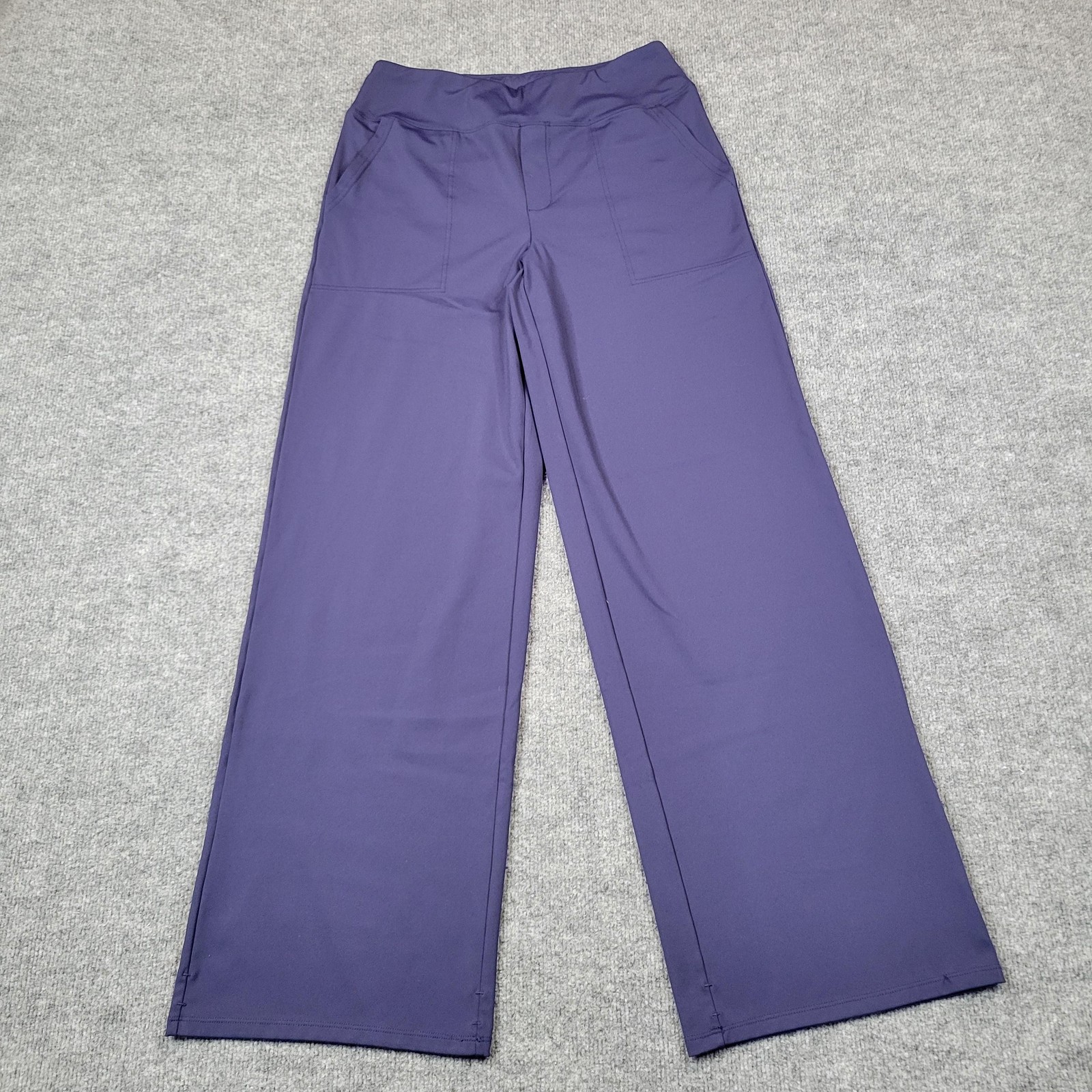 G4Free Pants Womens Large Blue Wide Leg Pull On Stretch Travel Lightweight Yoga