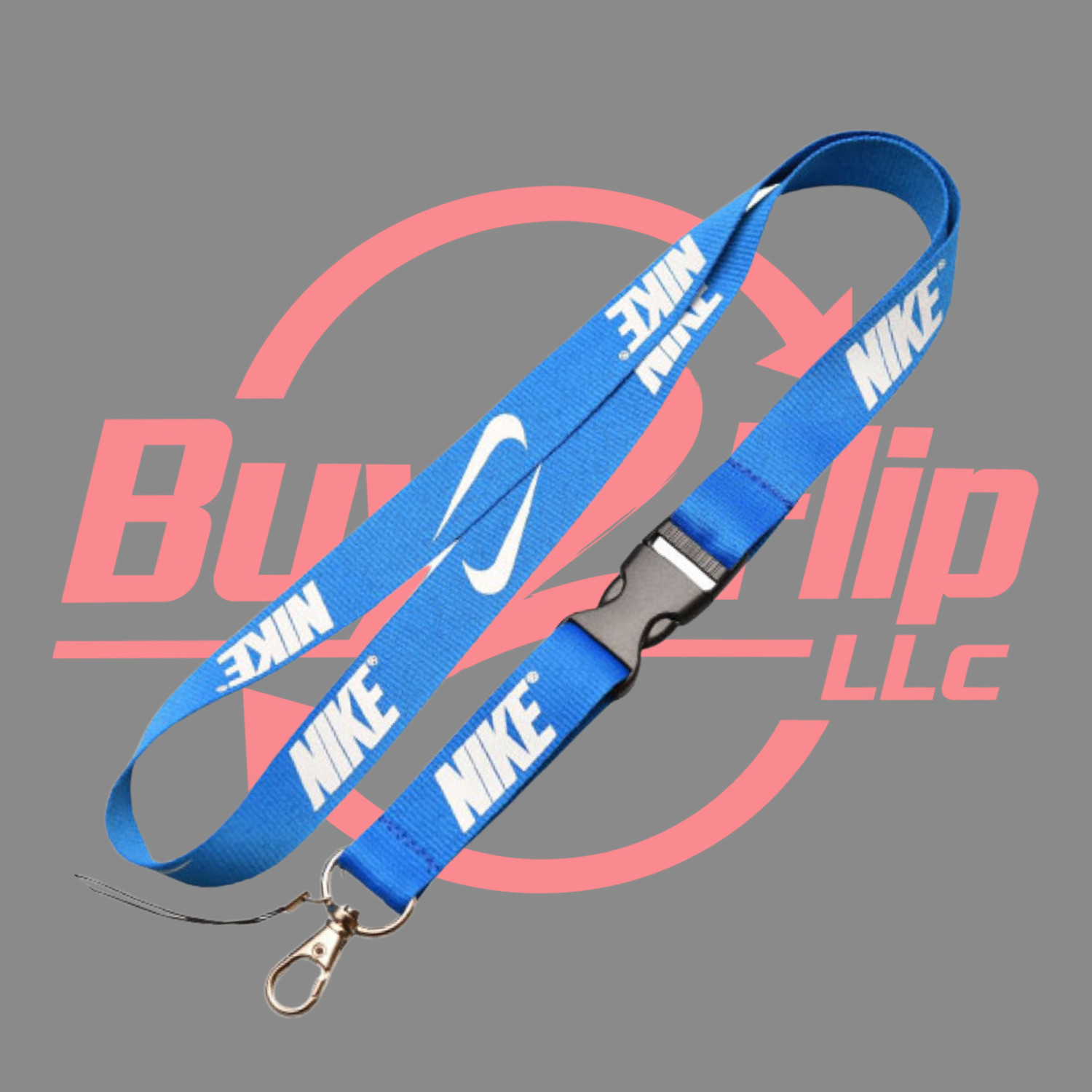 NEW! Nike Lanyard Keychain, ID Badge, Detachable Key Holder / ALL COLORS AVAIL.