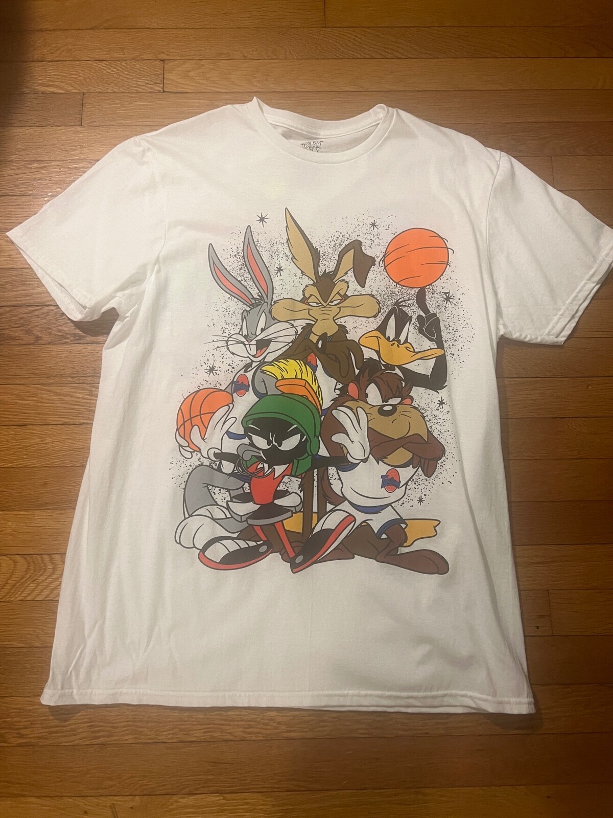 Space Jam All Over Graphic Print T-Shirt Shirt Tee Men 90’s Looney Tunes Movie