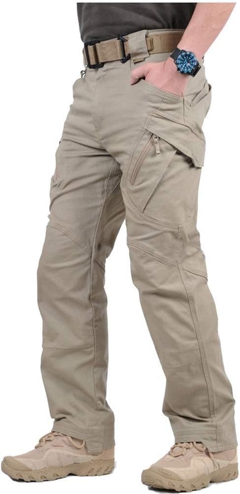 Men Cargo Pants Soldier Straight-fit Tactical Work Combat Trousers Outdoor AA