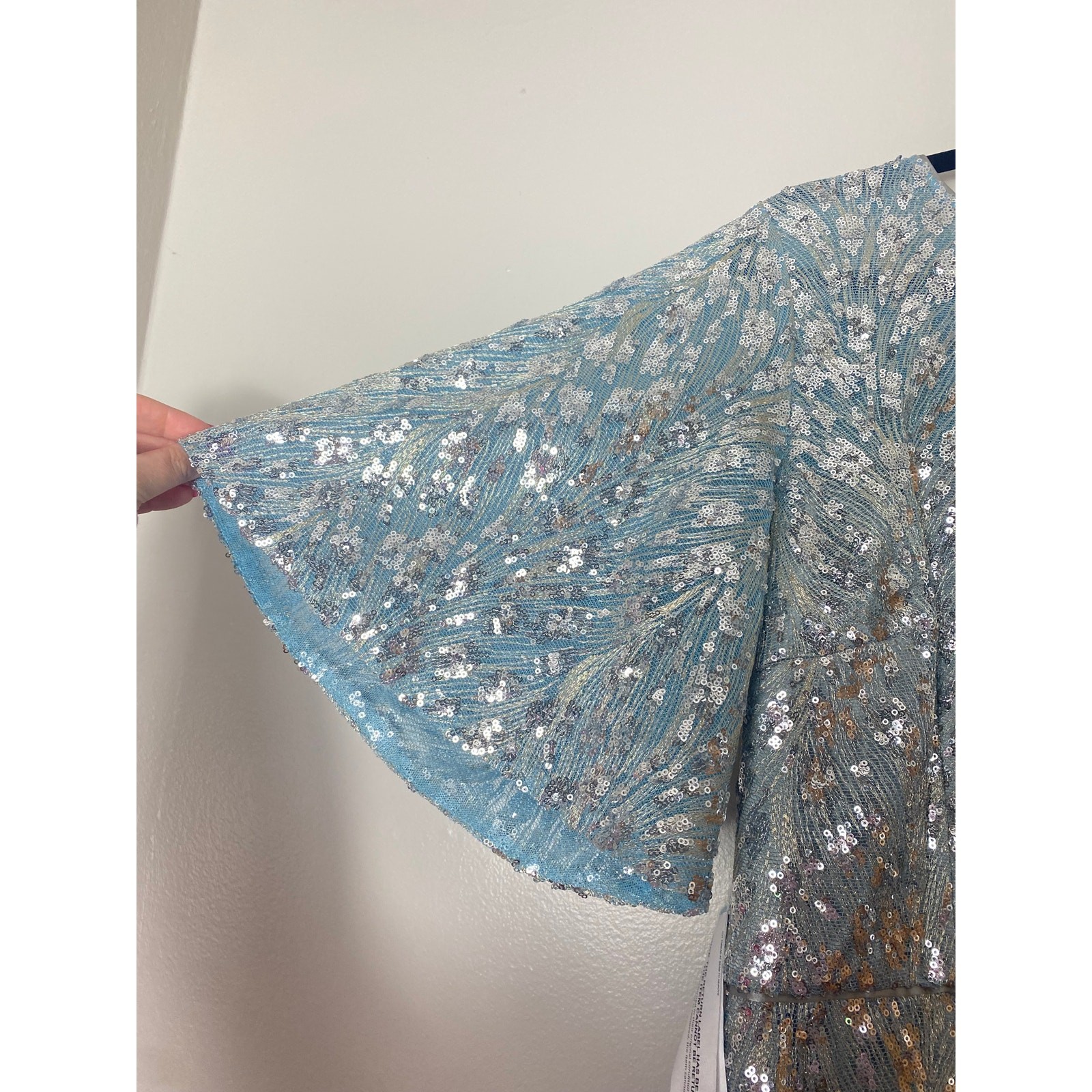 NWT JS Collections Dress 12 Blue Mother of the Bride Wedding Guest Formal Gown