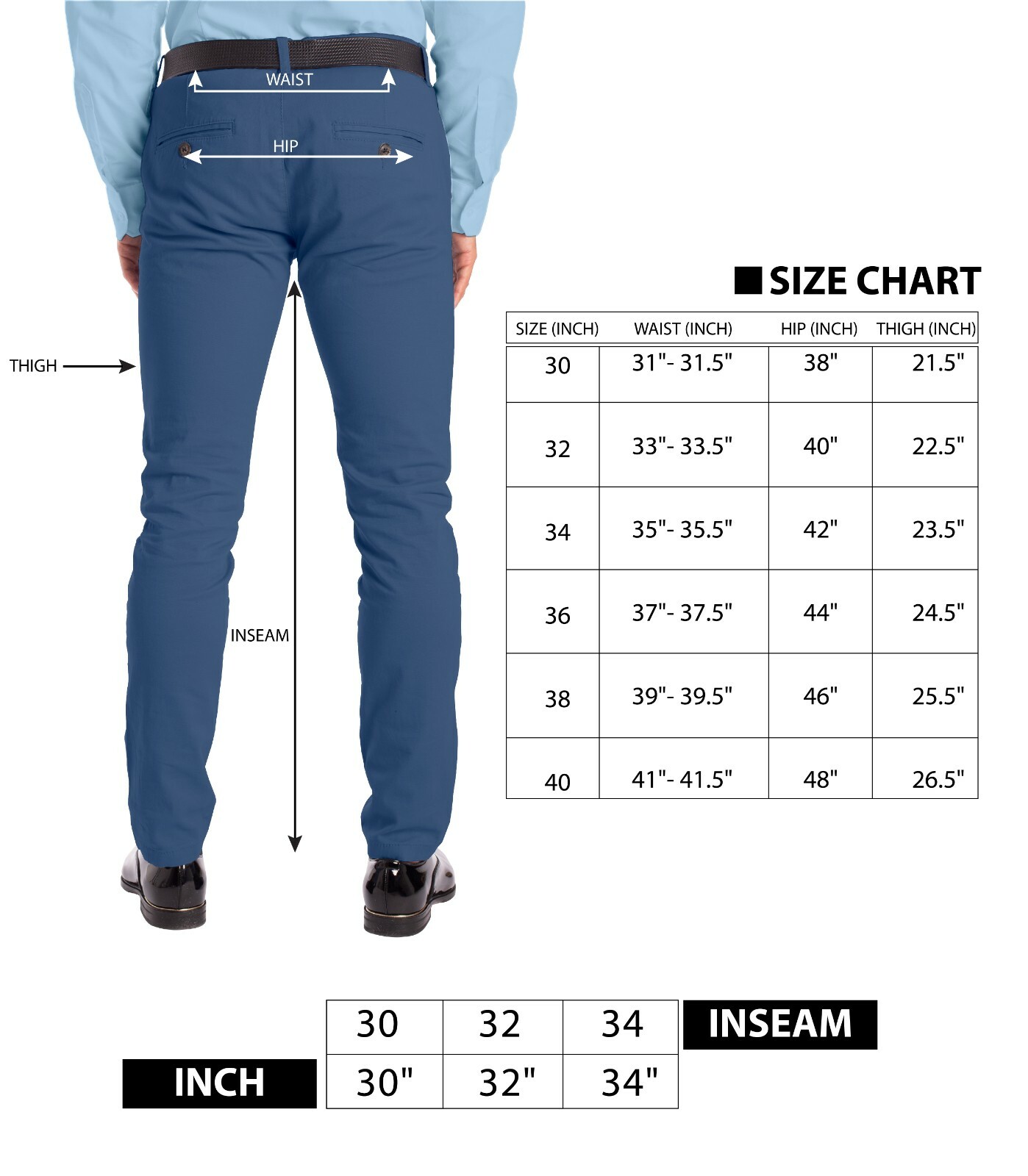 Men’s Stretch Formal Pants Slim-Fit Casual Pants –