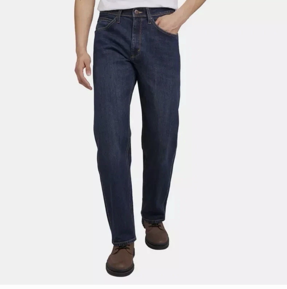 Wrangler Men’s Regular Fit Regular at Seat & Thigh Pants, Dark Blue, Size 30×30