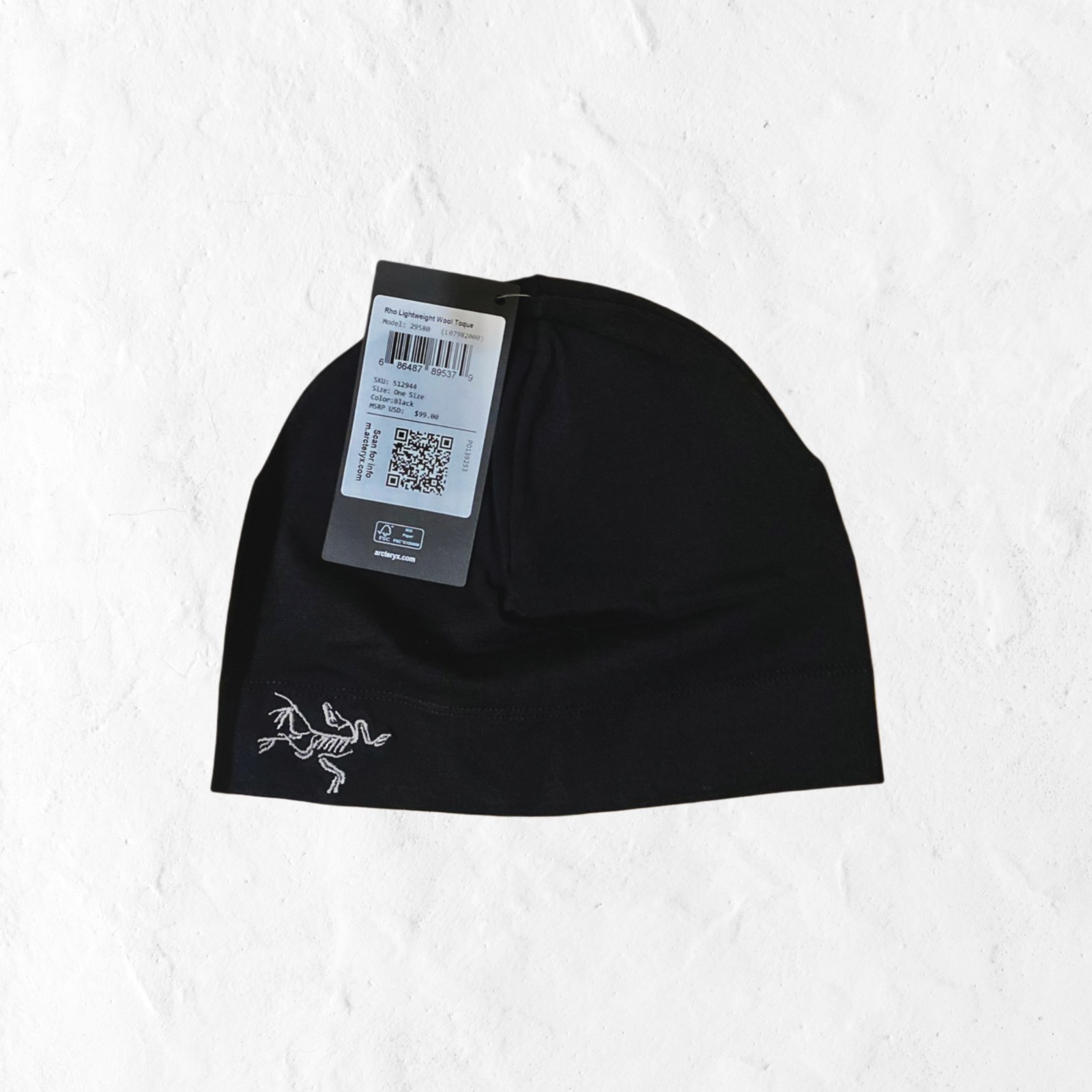Arc’teryx Rho Toque Beanie Skull Cap Running hat Wool – One Size | Fast Shipping