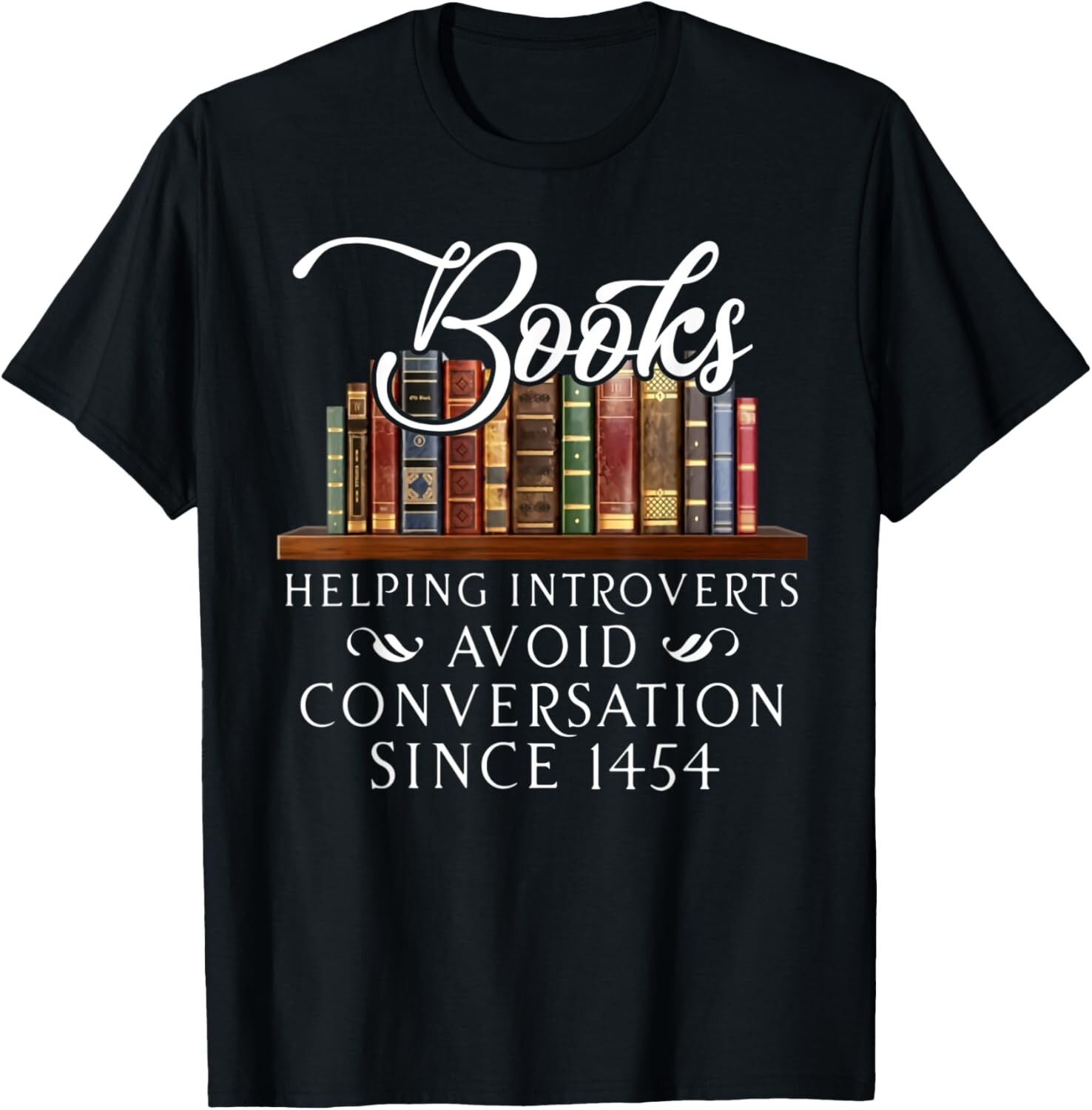 Books helping introverts avoid conversation Tee Gift Unisex T-Shirt