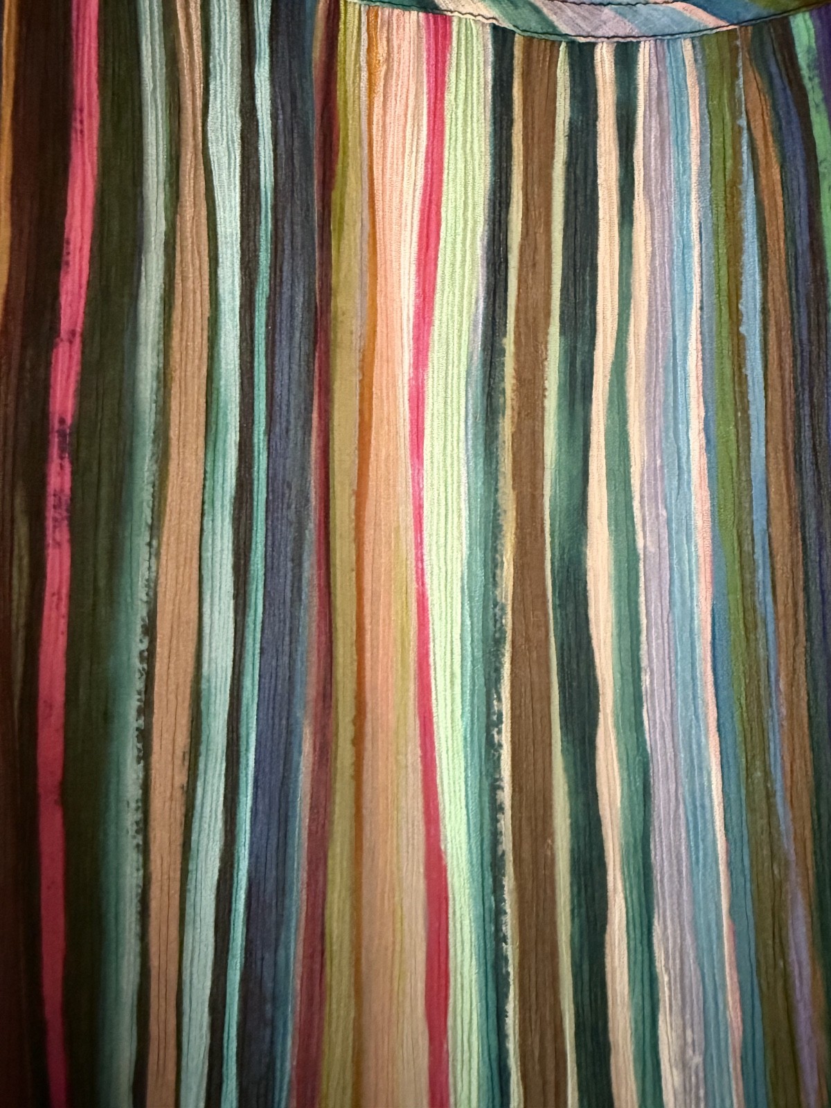 Marie Oliver Vanessa Striped Tiered Dress Flutter Sleeve Colorful Size S